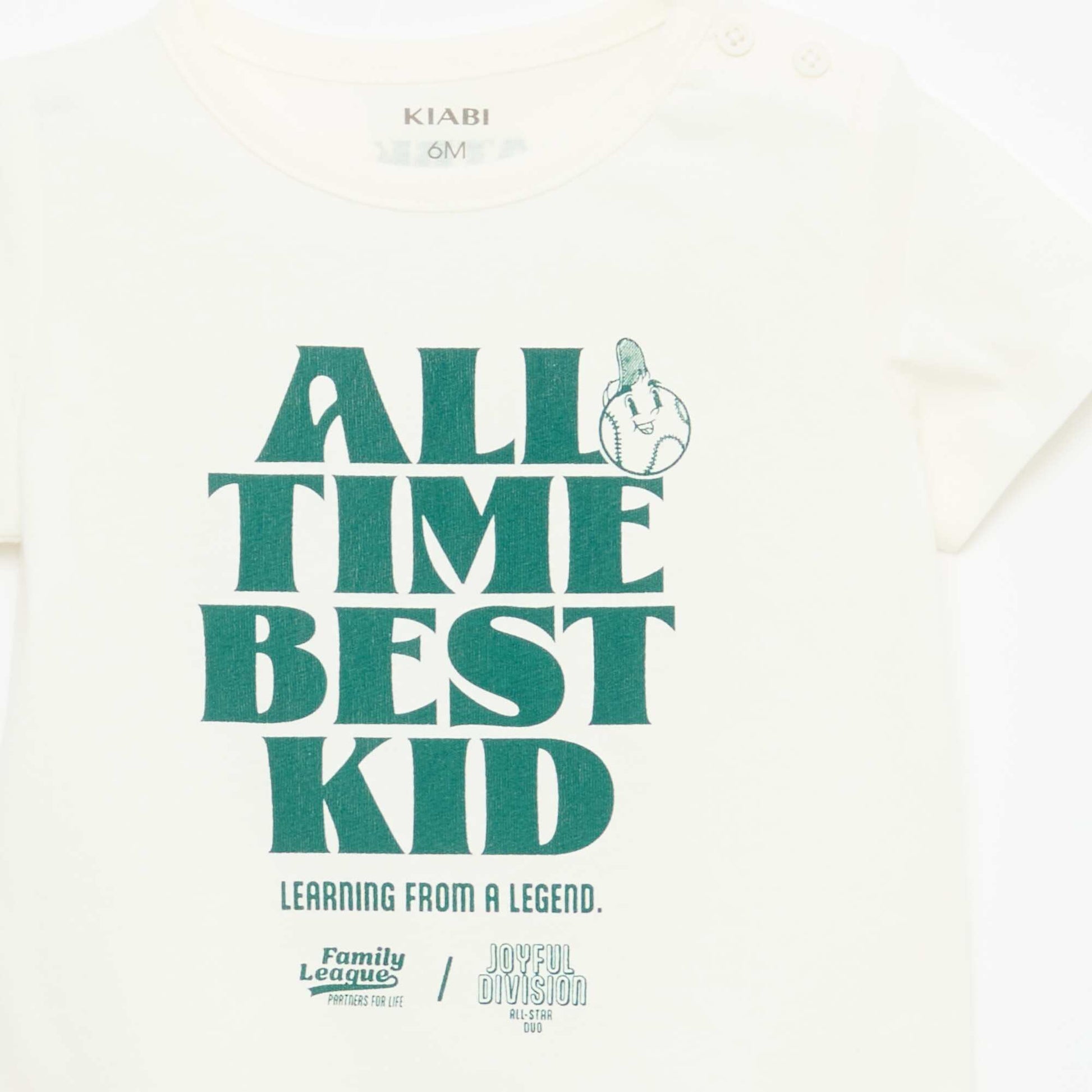 T-shirt en jersey manches courtes BLANC
