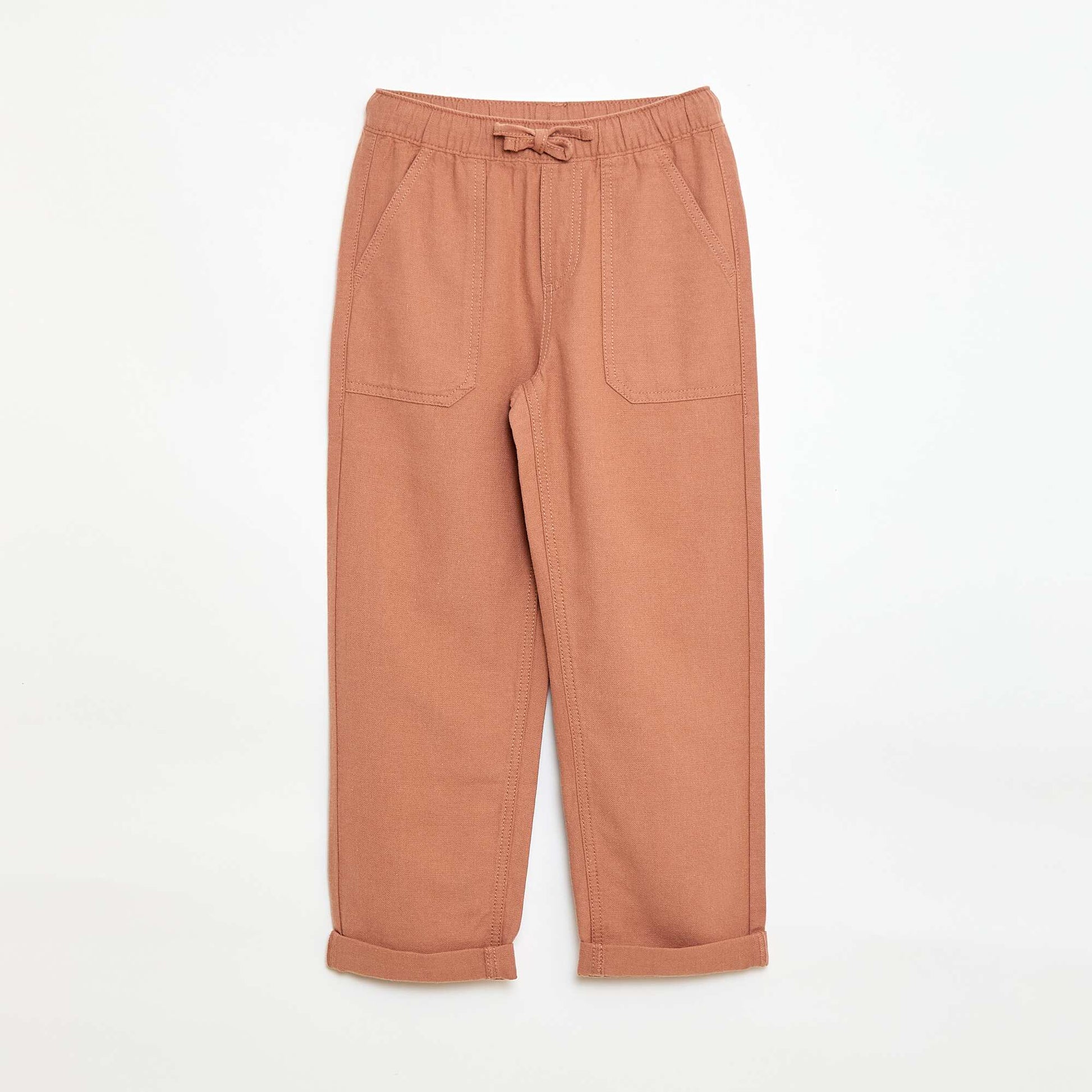Pantalon en lin mélangé MARRON