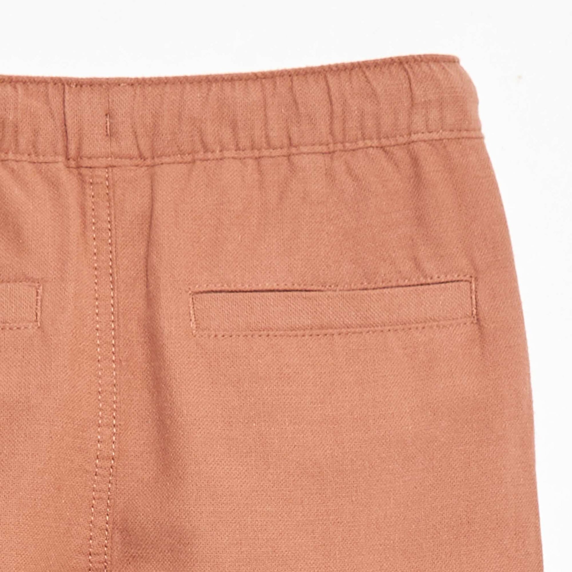 Pantalon en lin mélangé MARRON