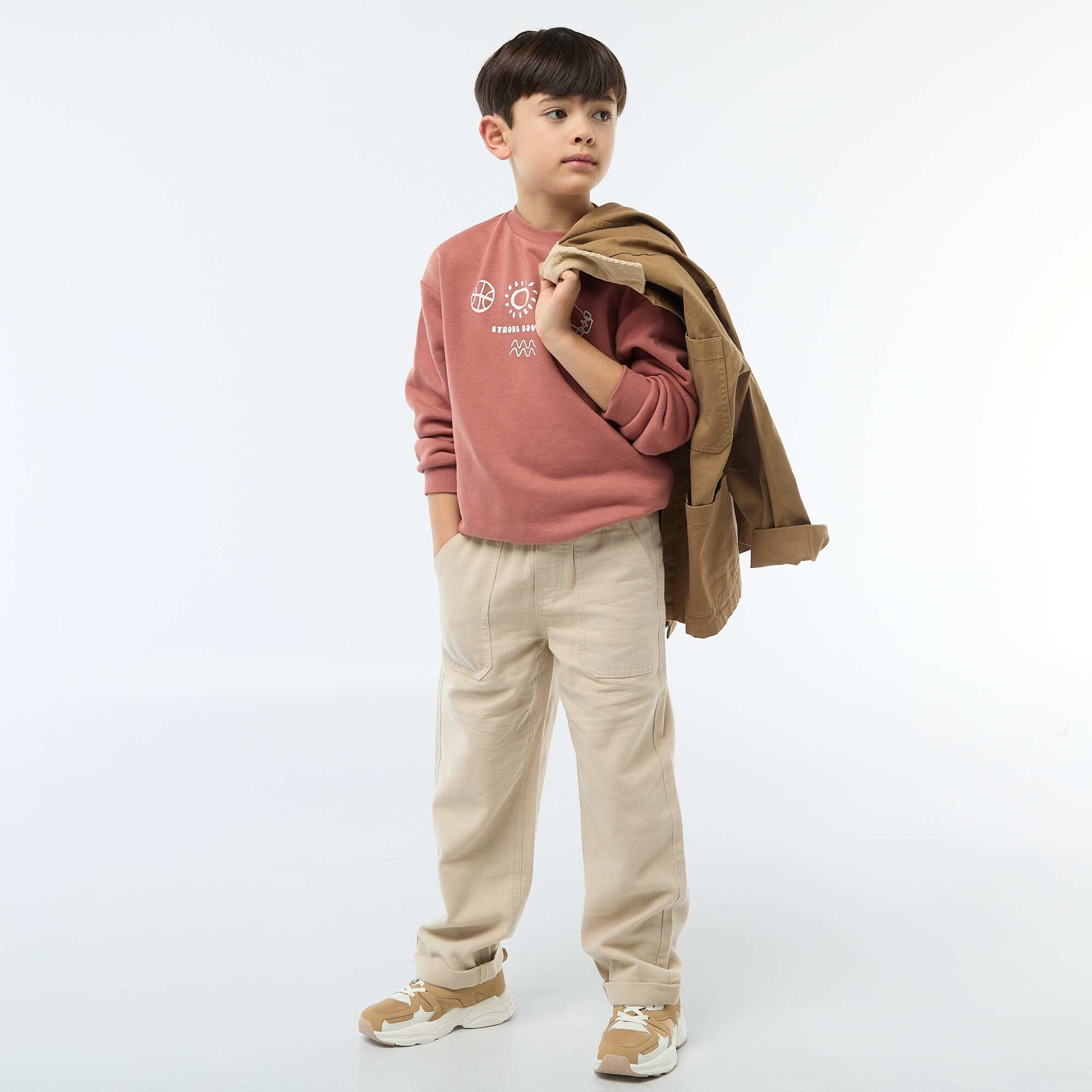 Pantalon en lin mélangé BEIGE