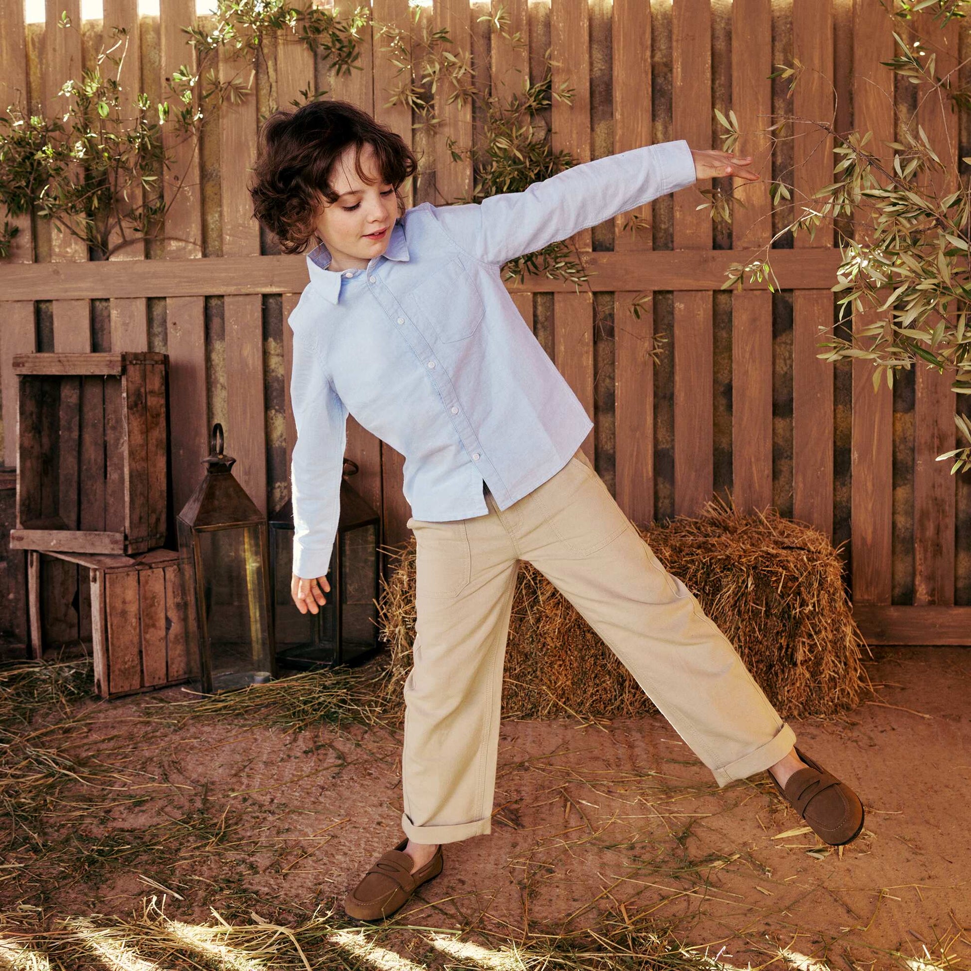 Pantalon en lin mélangé BEIGE