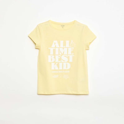 T-shirt à message fête des pères JAUNE