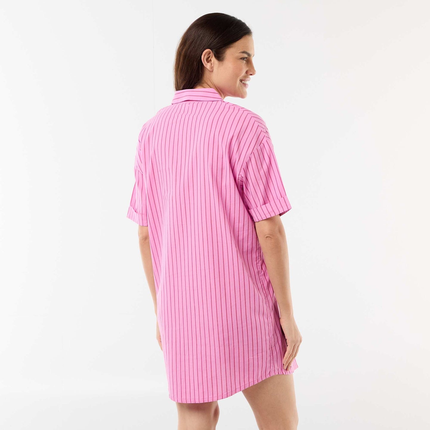 Chemise de nuit maternité boutonnée ROSE