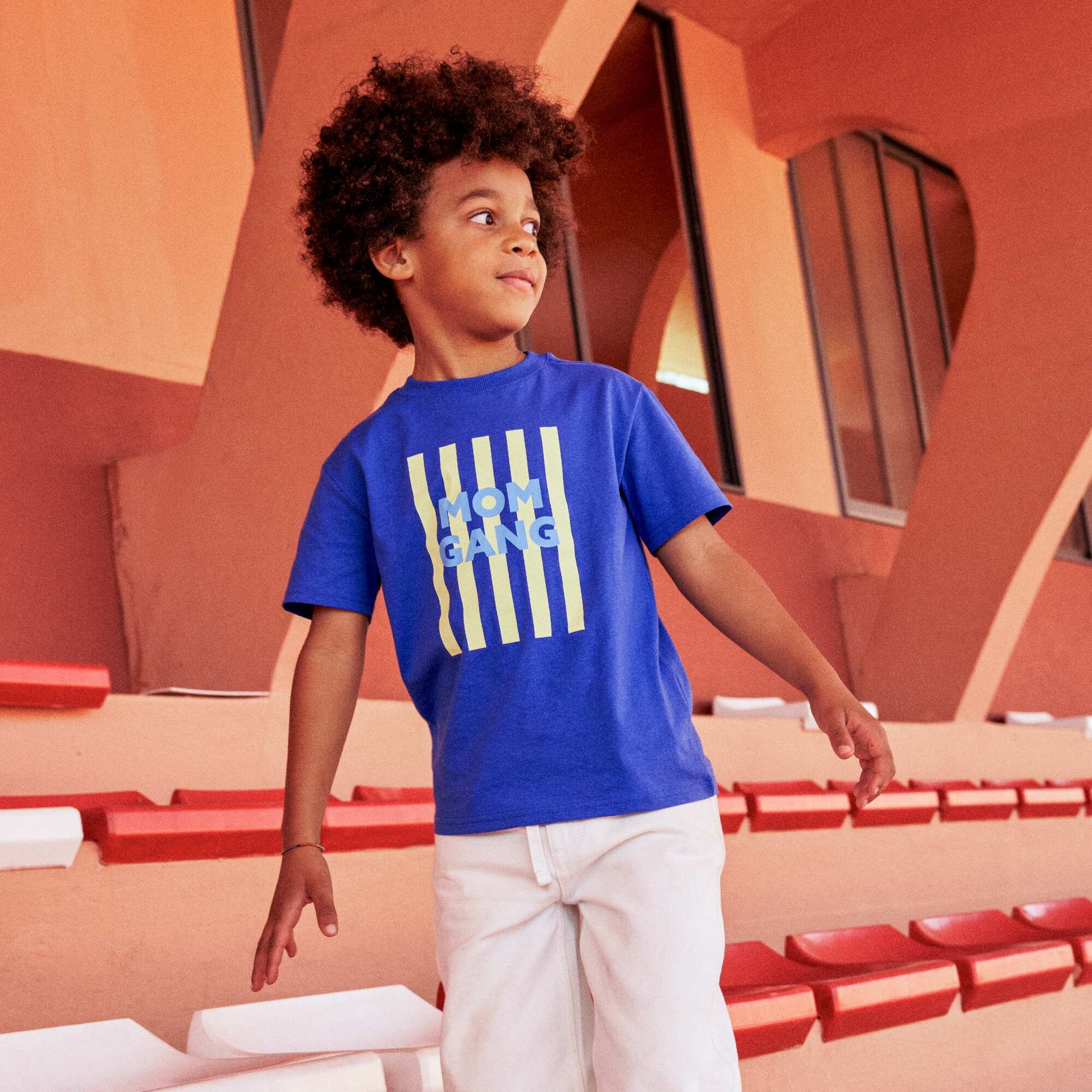 T-shirt à message fête des mères BLEU