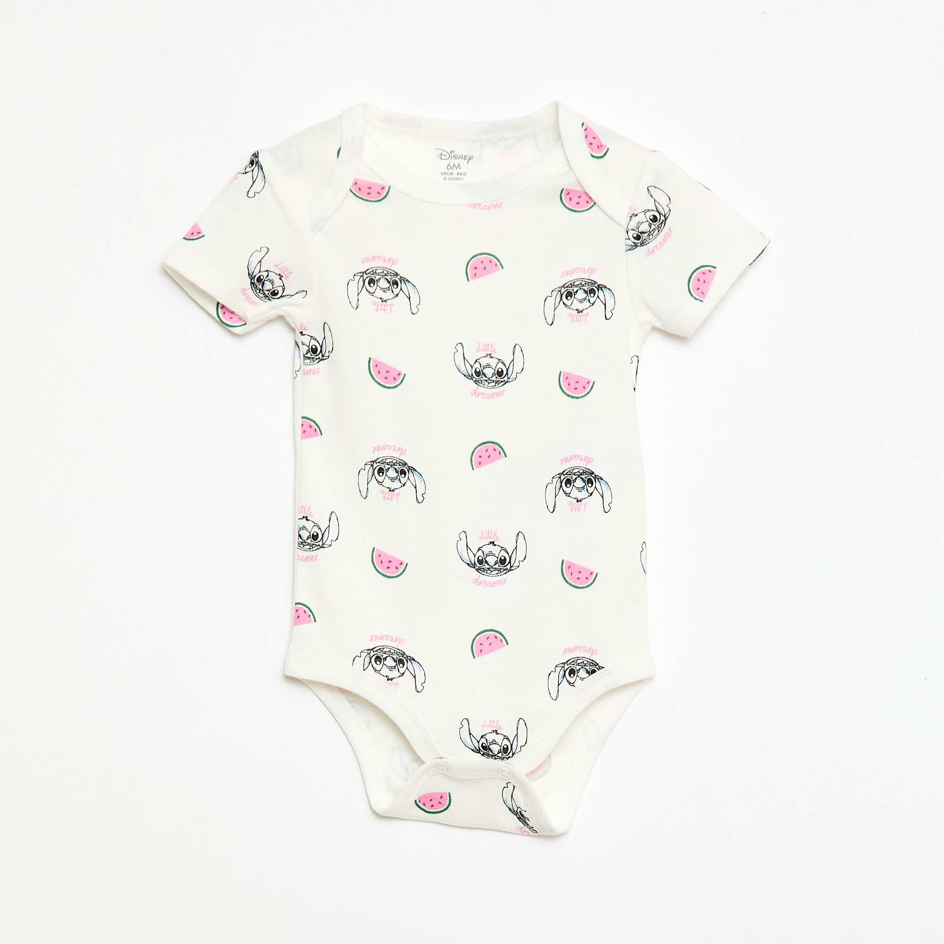 Lot de 2 bodies manches courtes 'Disney' 'Stitch' BLEU