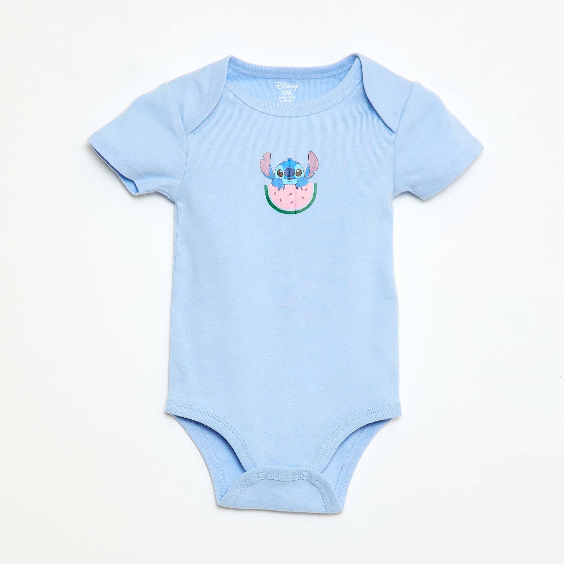 Lot de 2 bodies manches courtes 'Disney' 'Stitch' BLEU