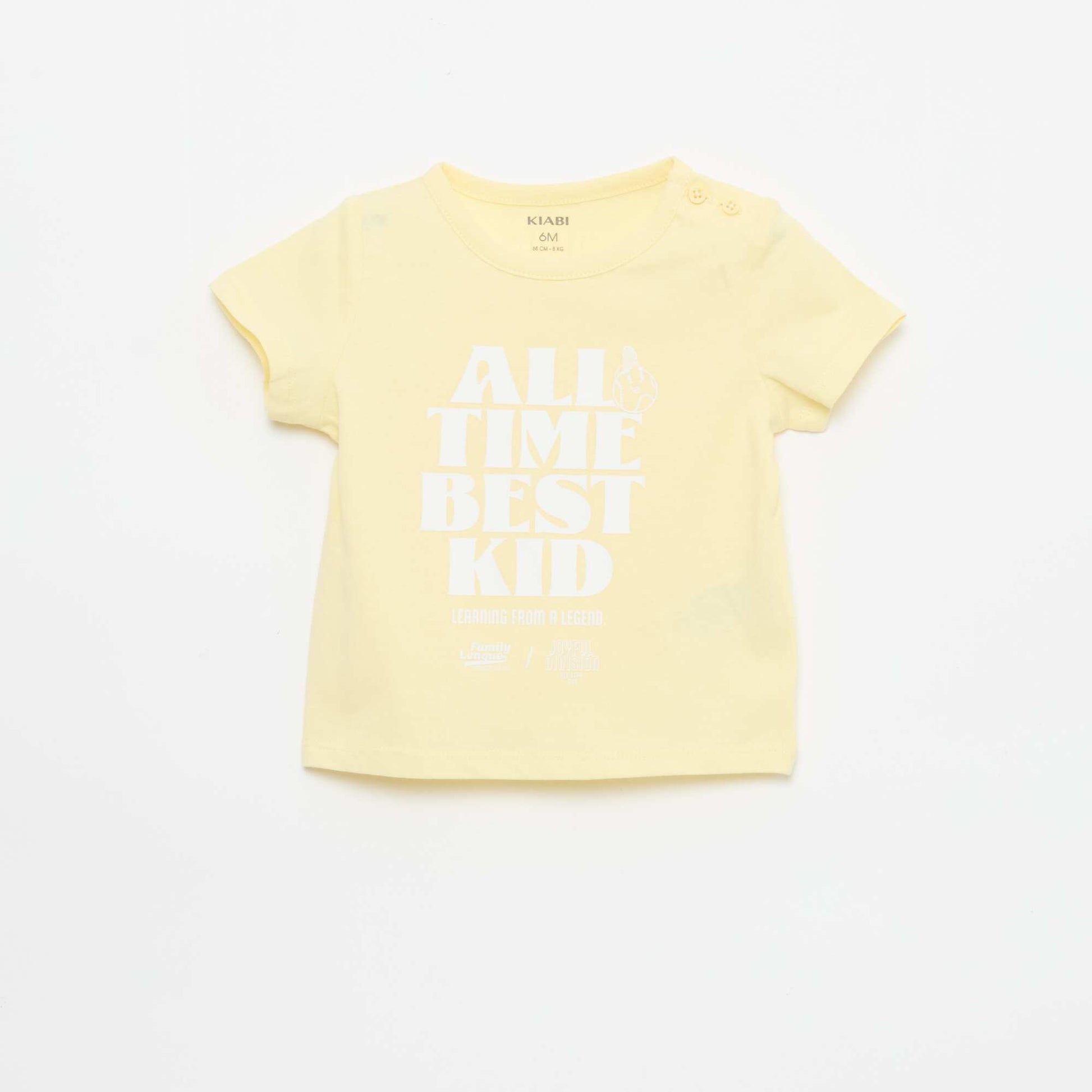 T-shirt en jersey manches courtes JAUNE