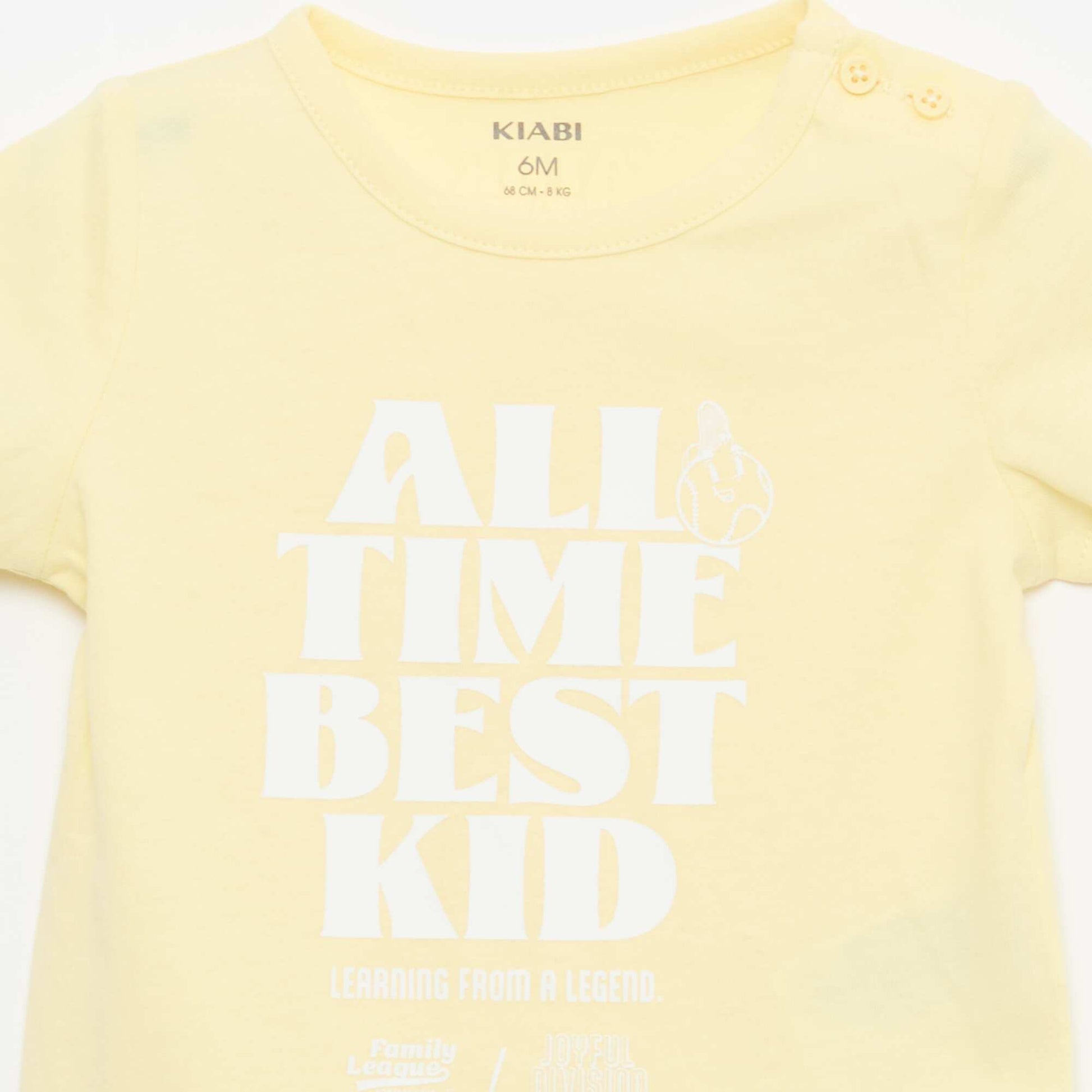T-shirt en jersey manches courtes JAUNE