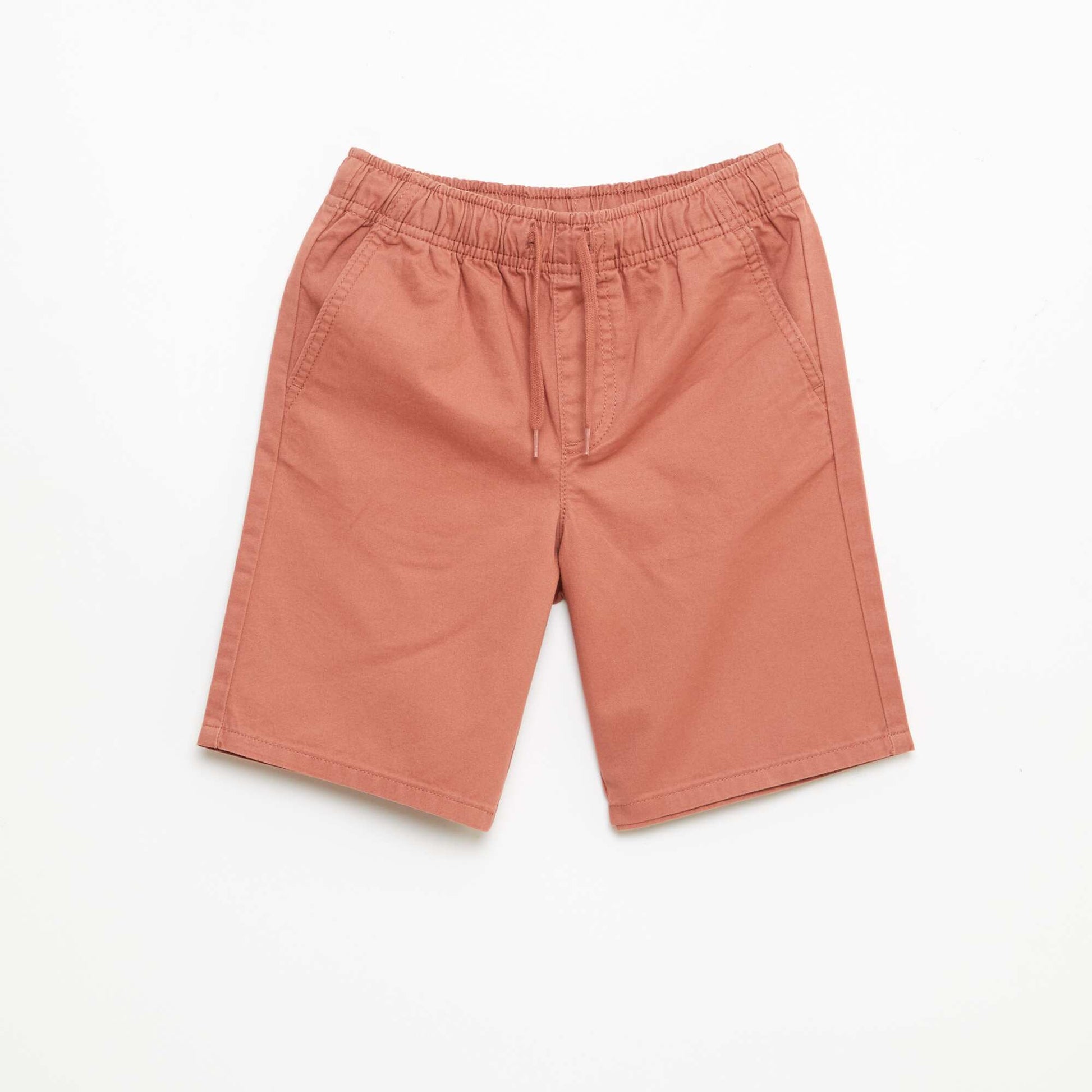 Bermuda chino uni avec liens de serrage ROSE