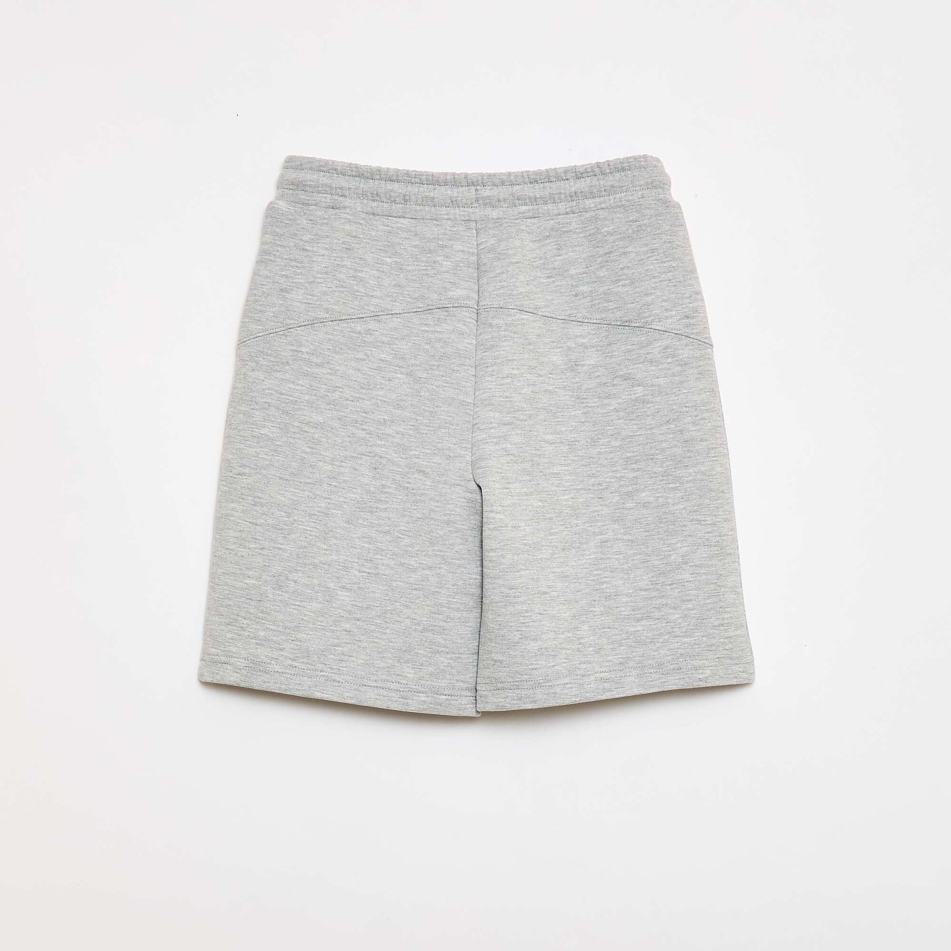 Bermuda en molleton avec poches zippées GRIS