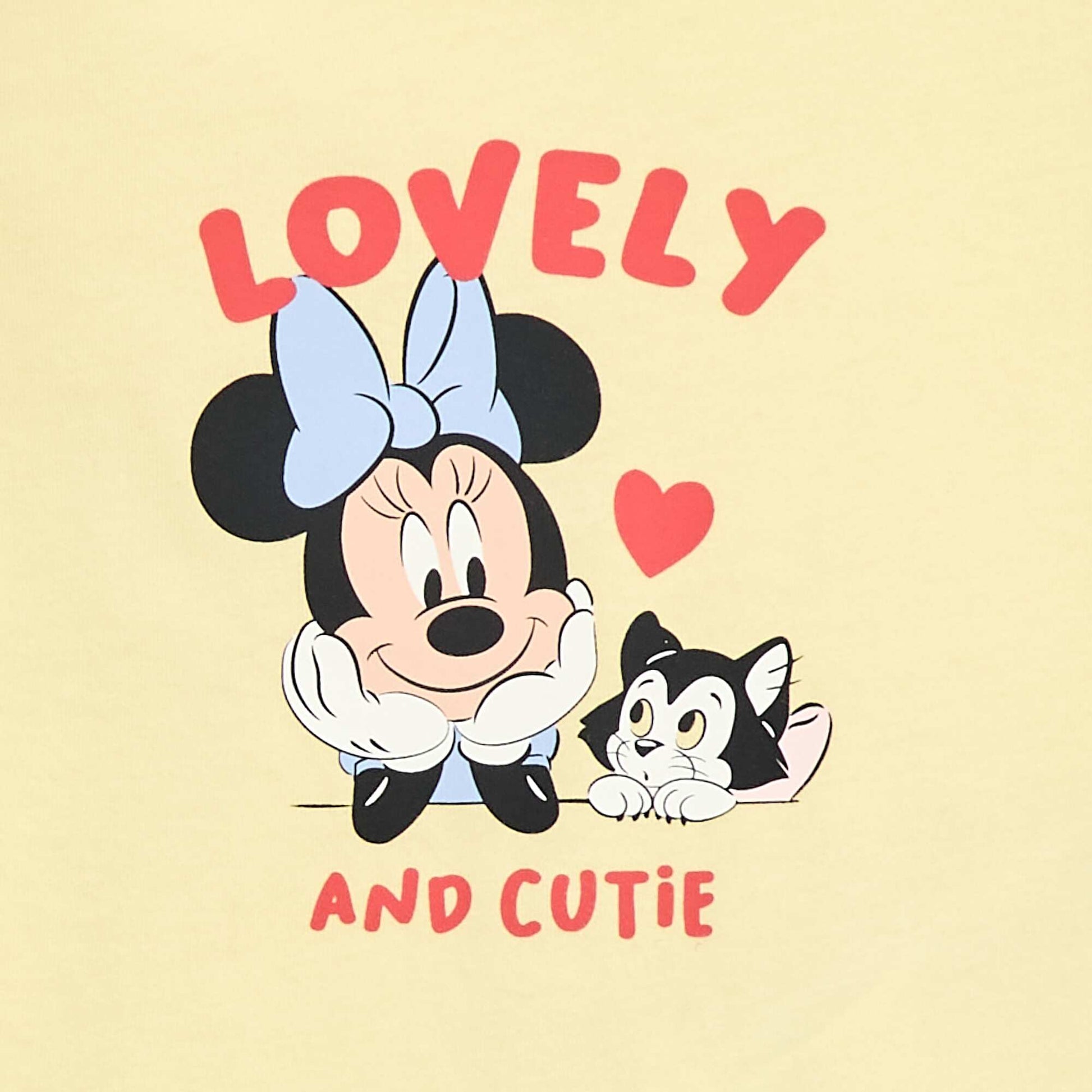T-shirt 'Disney' 'Minnie' à manches courtes JAUNE