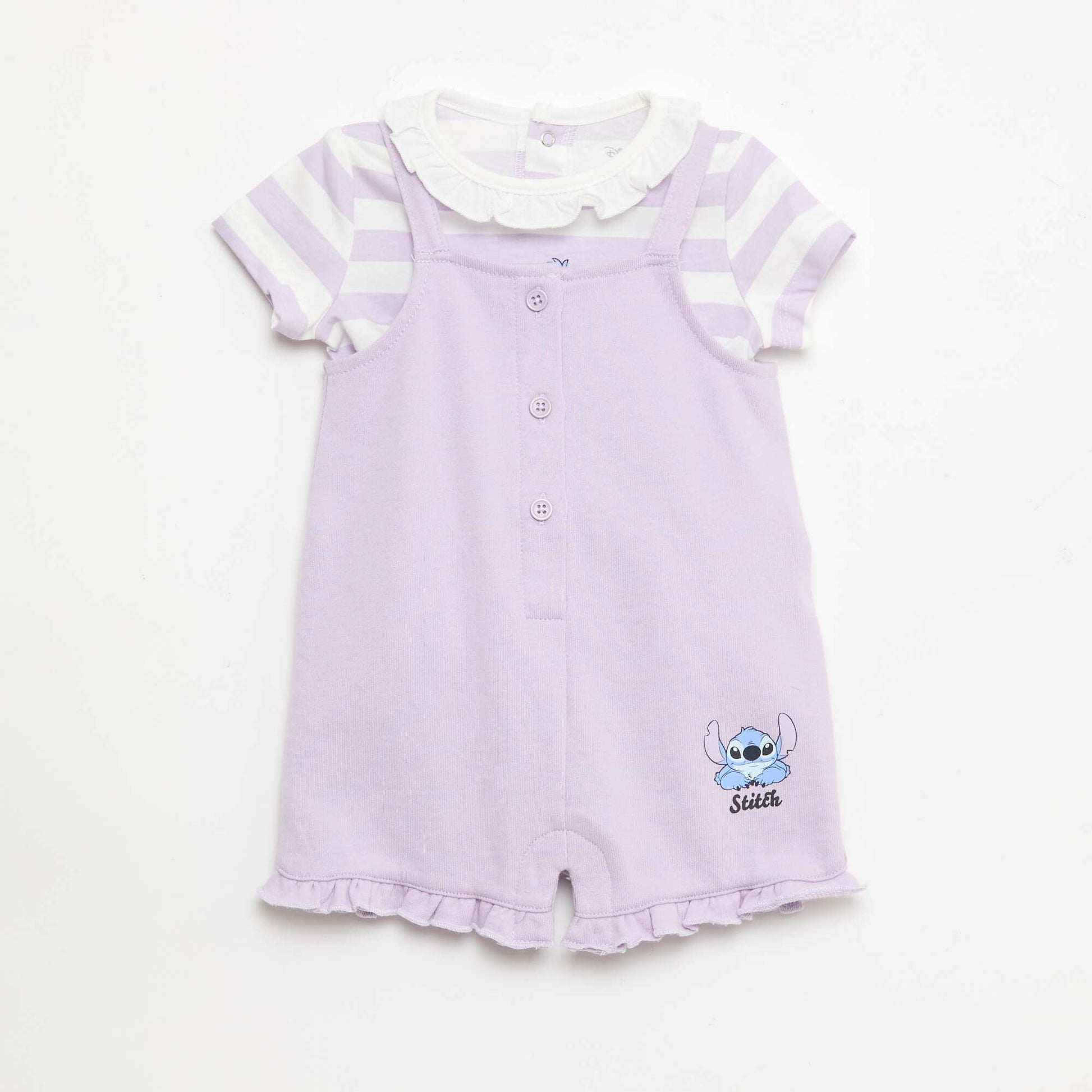 Ensemble 'Disney' 2 pièces - T-shirt + combinaison courte VIOLET