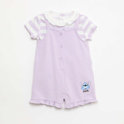 Ensemble 'Disney' 2 pièces - T-shirt + combinaison courte VIOLET