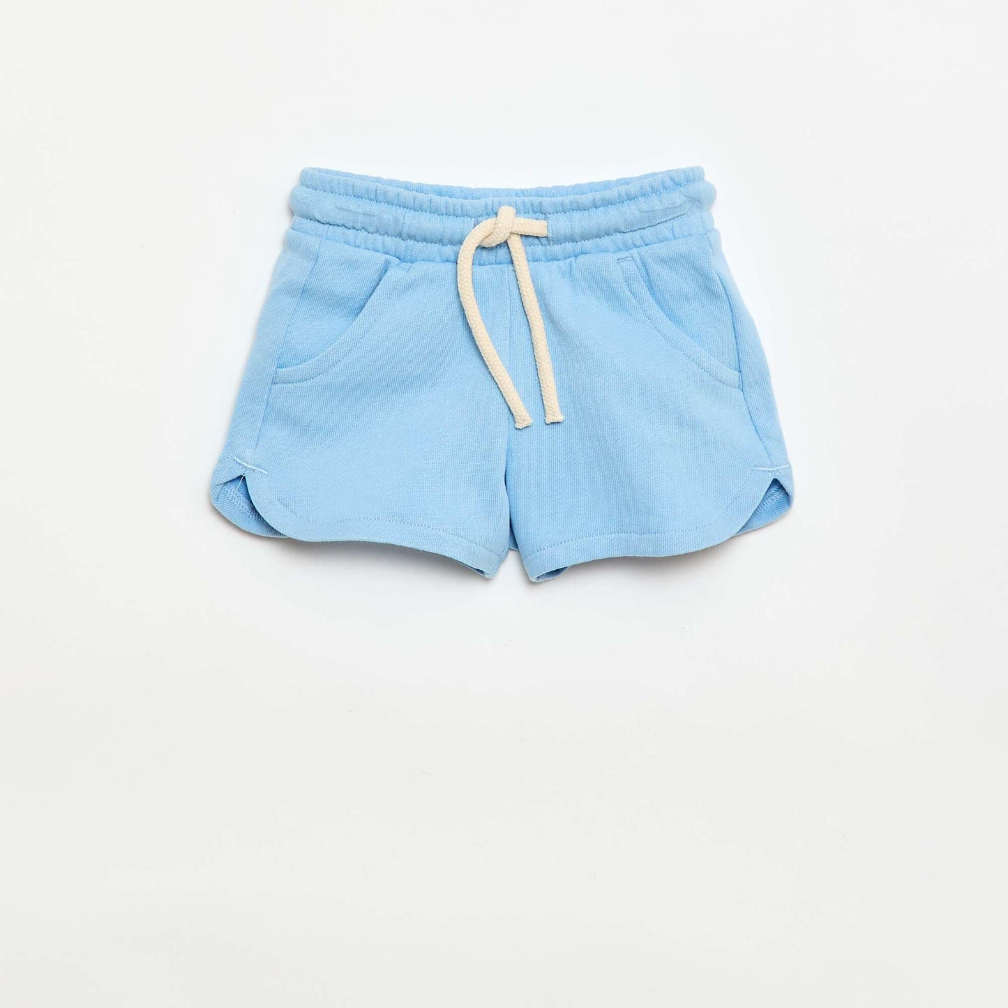 Short en molleton léger uni BLEU