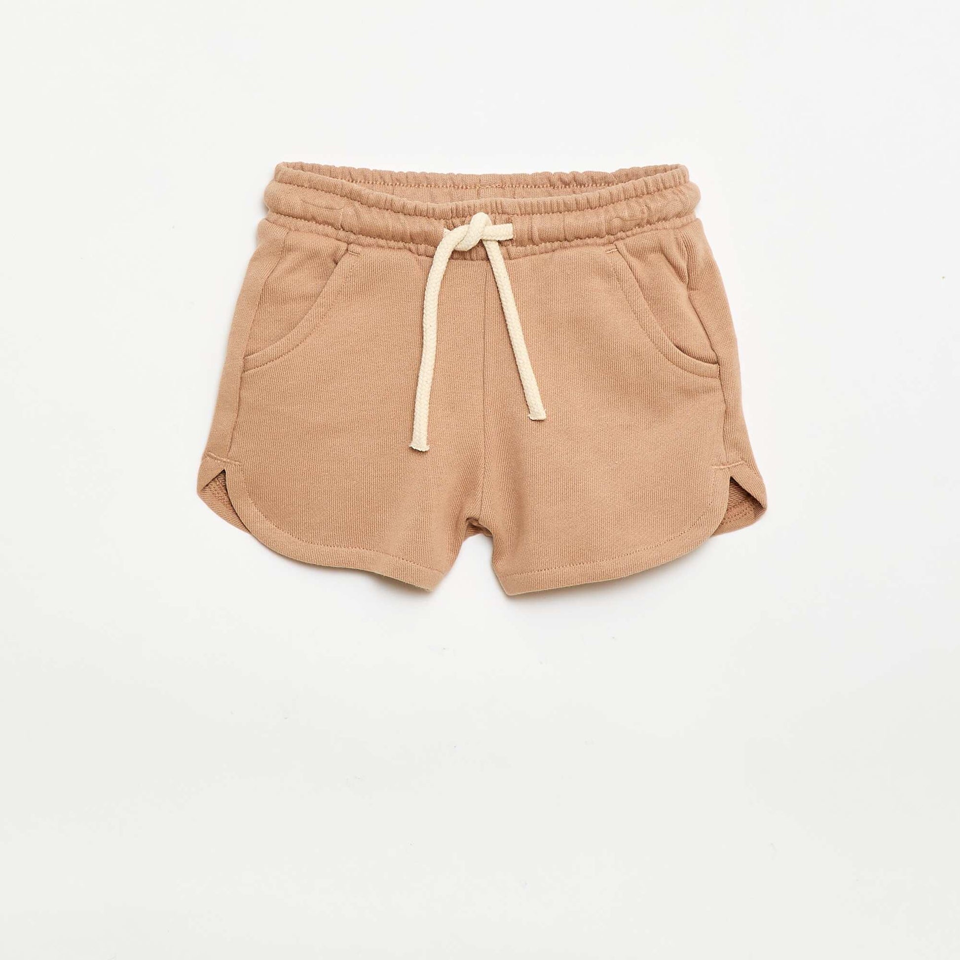 Short en molleton léger uni BEIGE