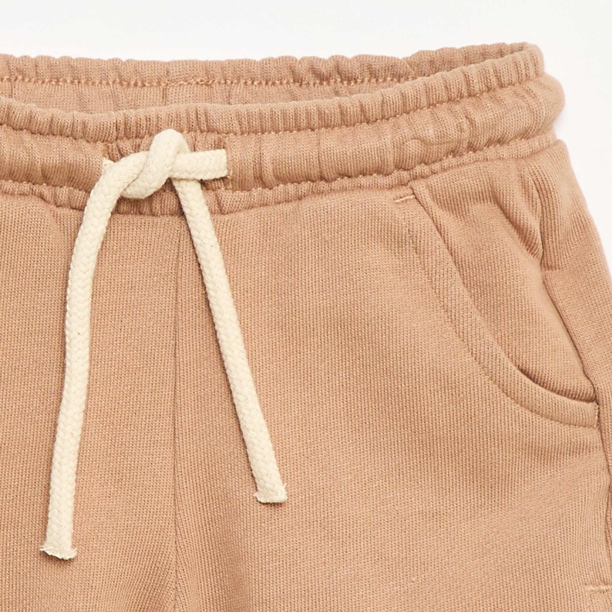 Short en molleton léger uni BEIGE