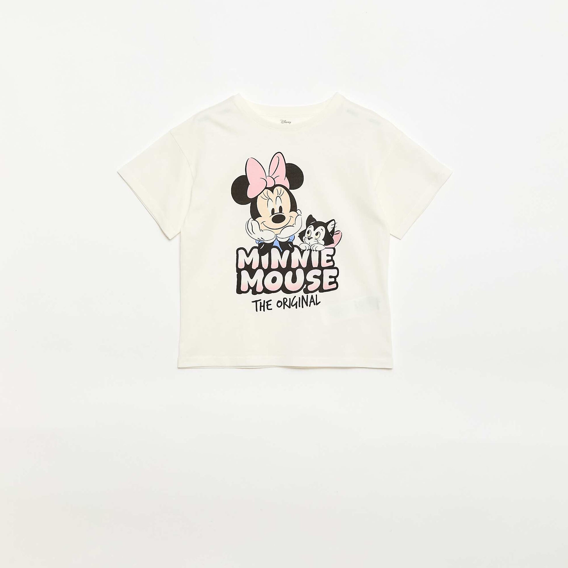 T-shirt uni 'Disney' 'Minnie' en coton BLANC
