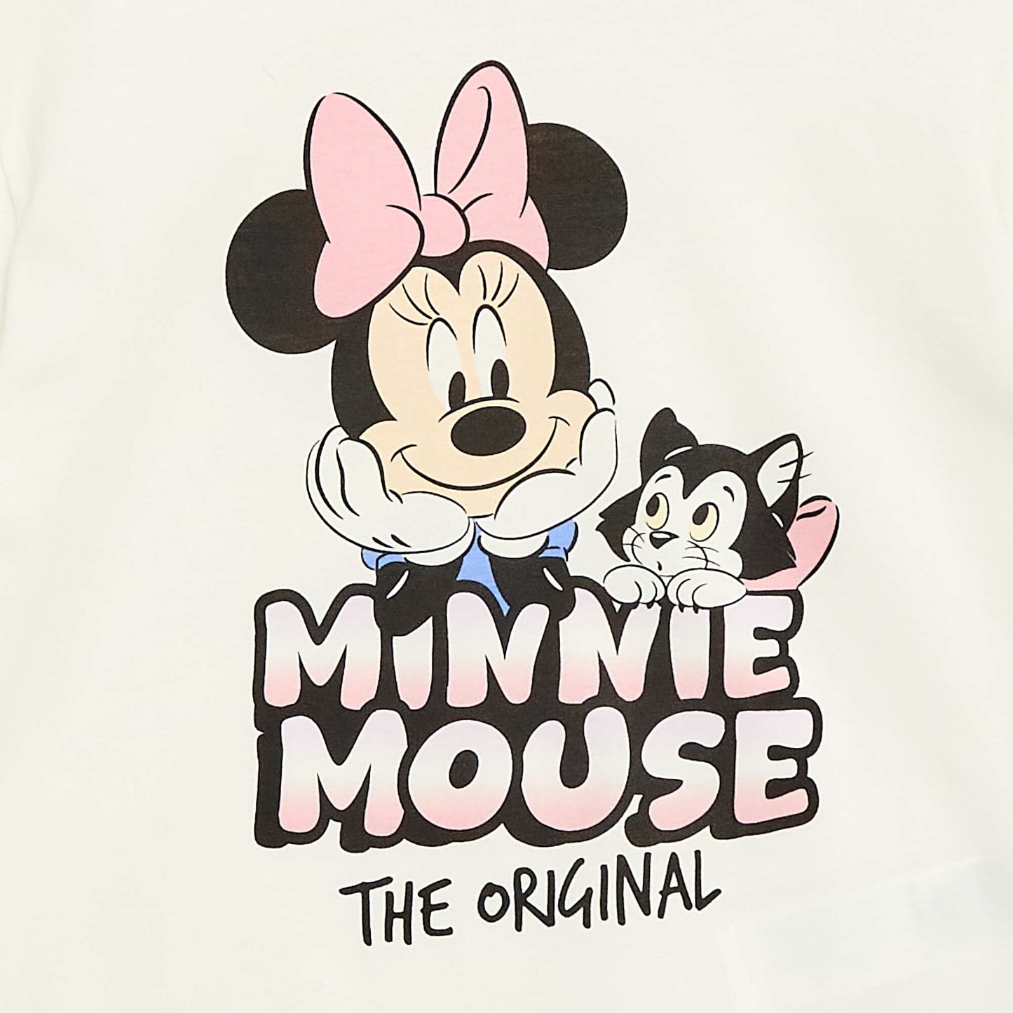 T-shirt uni 'Disney' 'Minnie' en coton BLANC