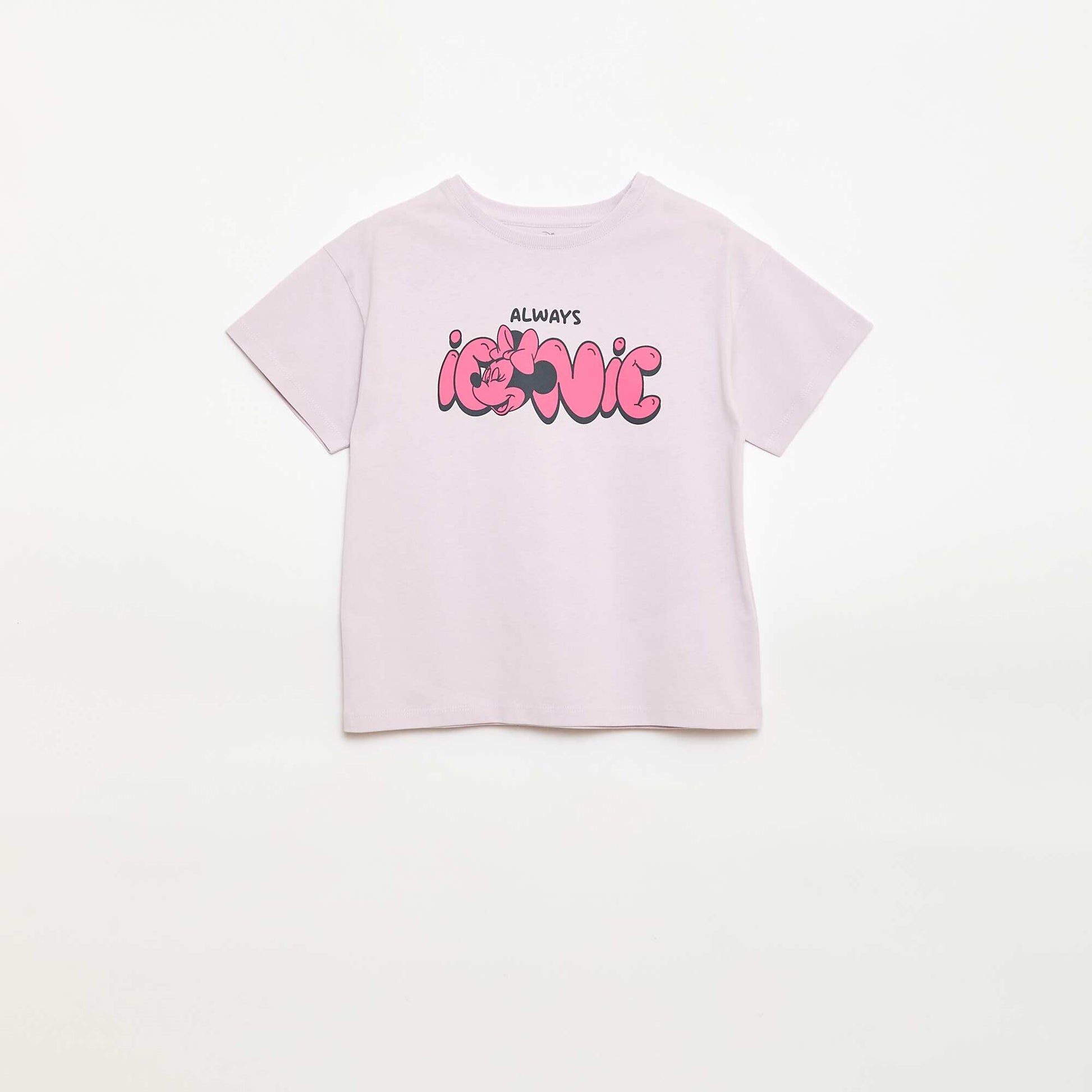 T-shirt uni 'Disney' 'Minnie' en coton VIOLET