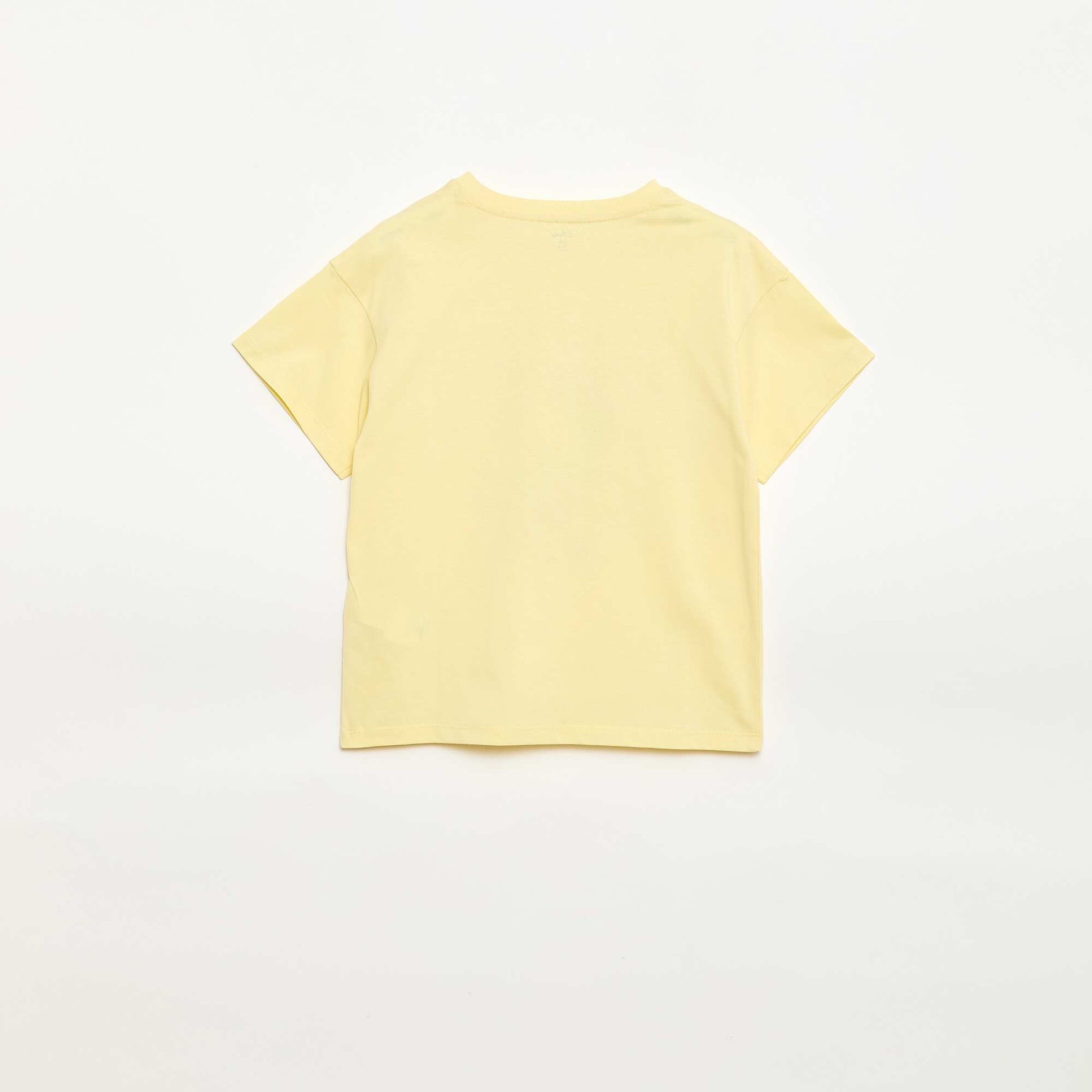 T-shirt uni 'Disney' 'Mickey' en coton JAUNE