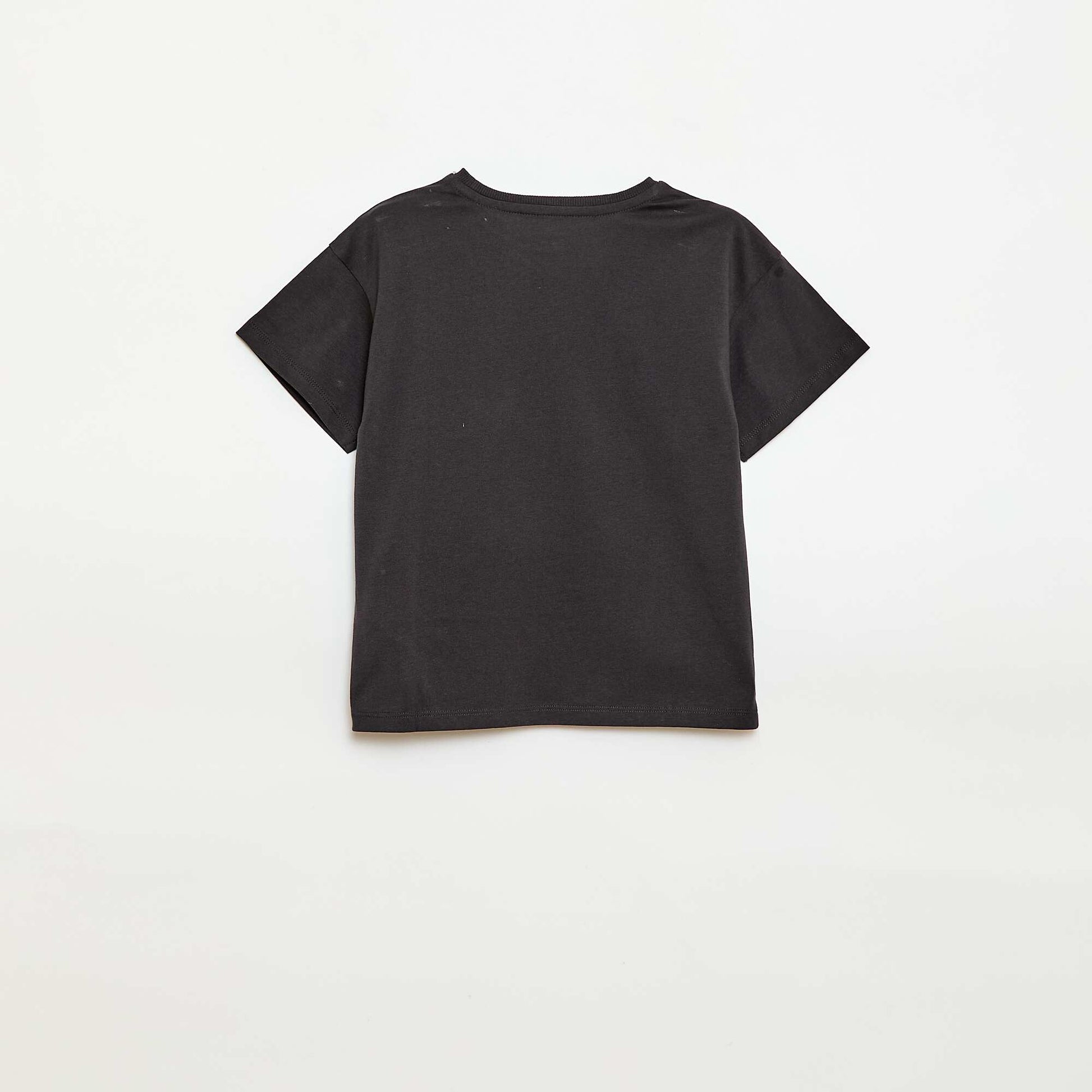 T-shirt uni 'Disney' 'Minnie' en coton NOIR