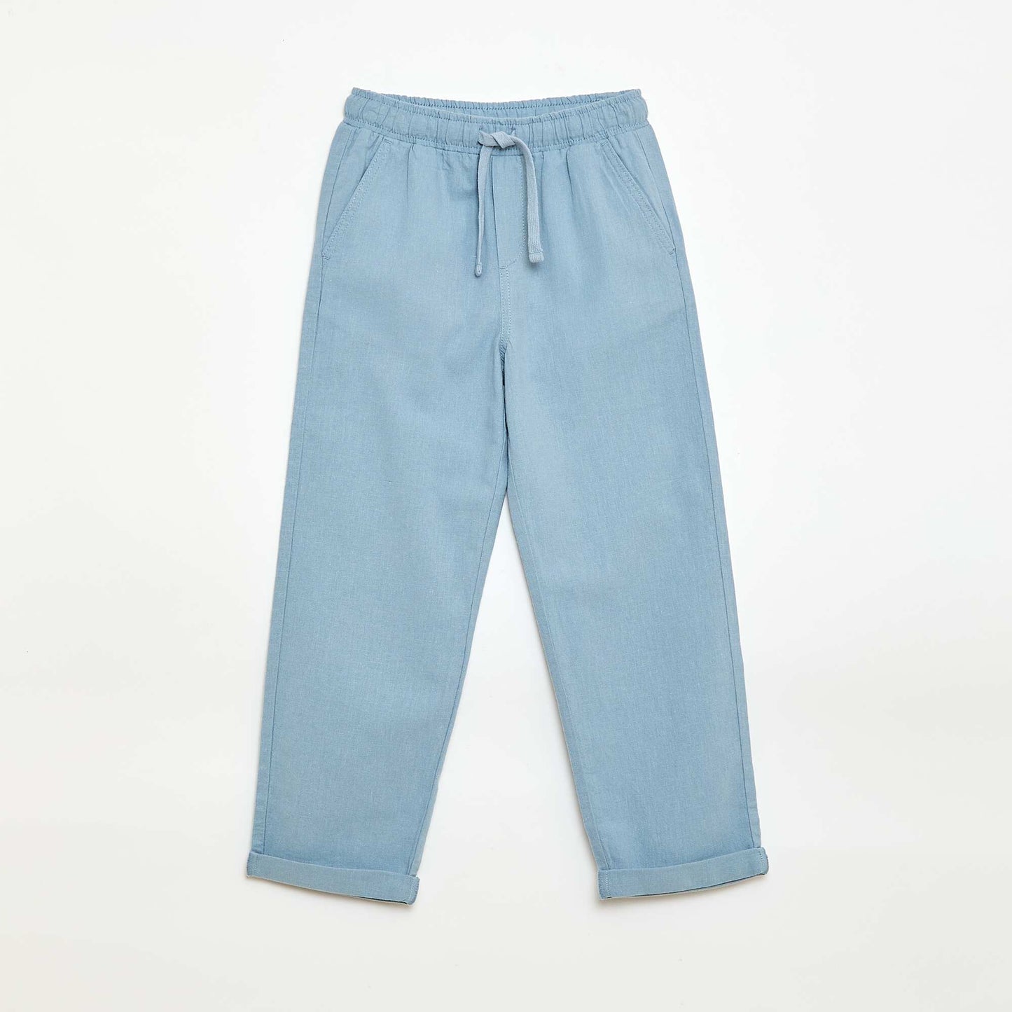Jogpant en lin mélangé BLEU