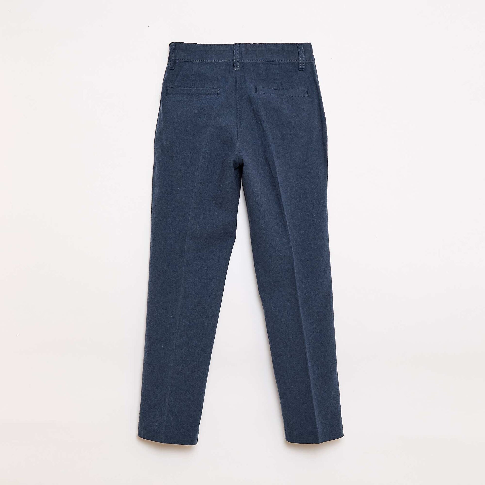 Pantalon de costume en lin mélangé BLEU