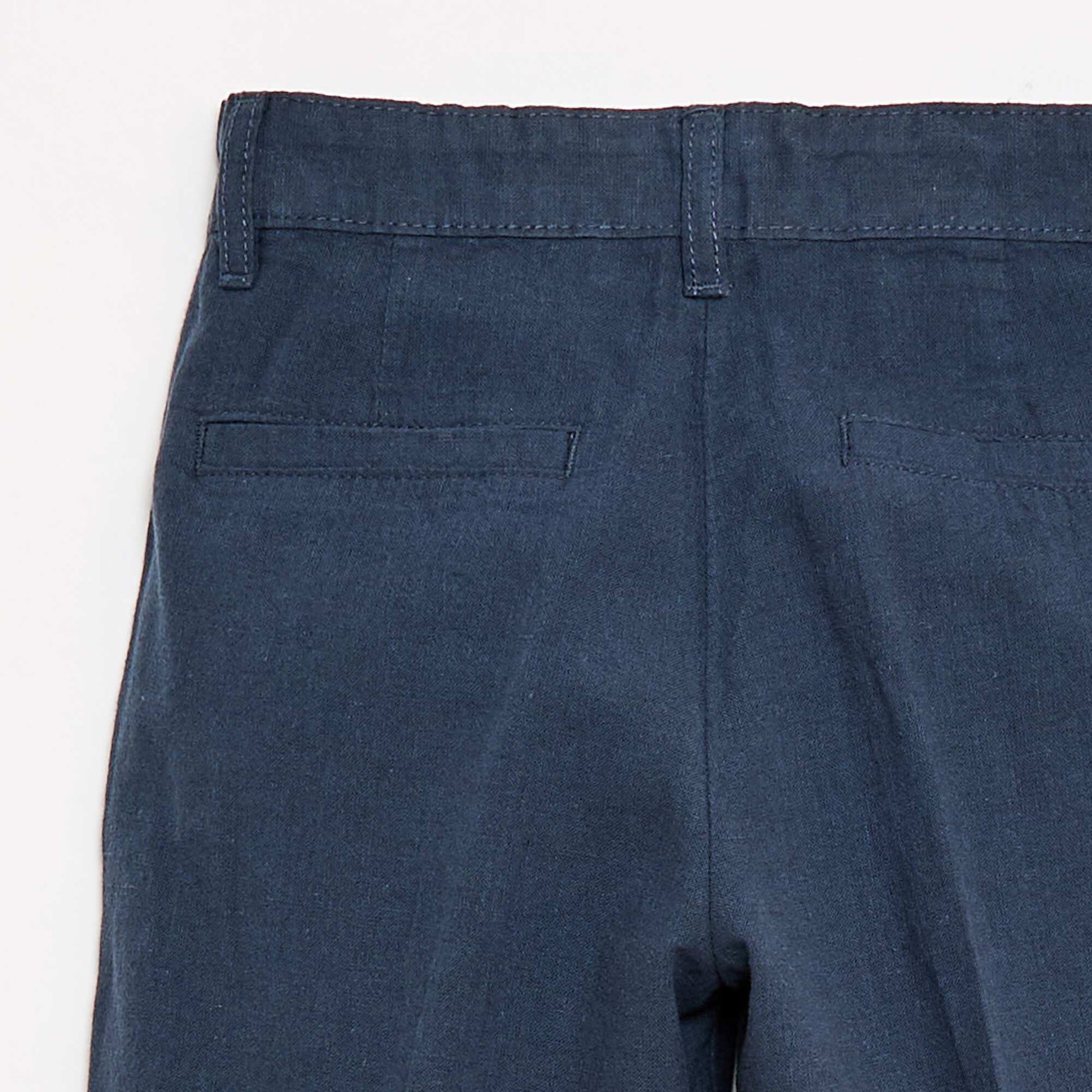 Pantalon de costume en lin mélangé BLEU