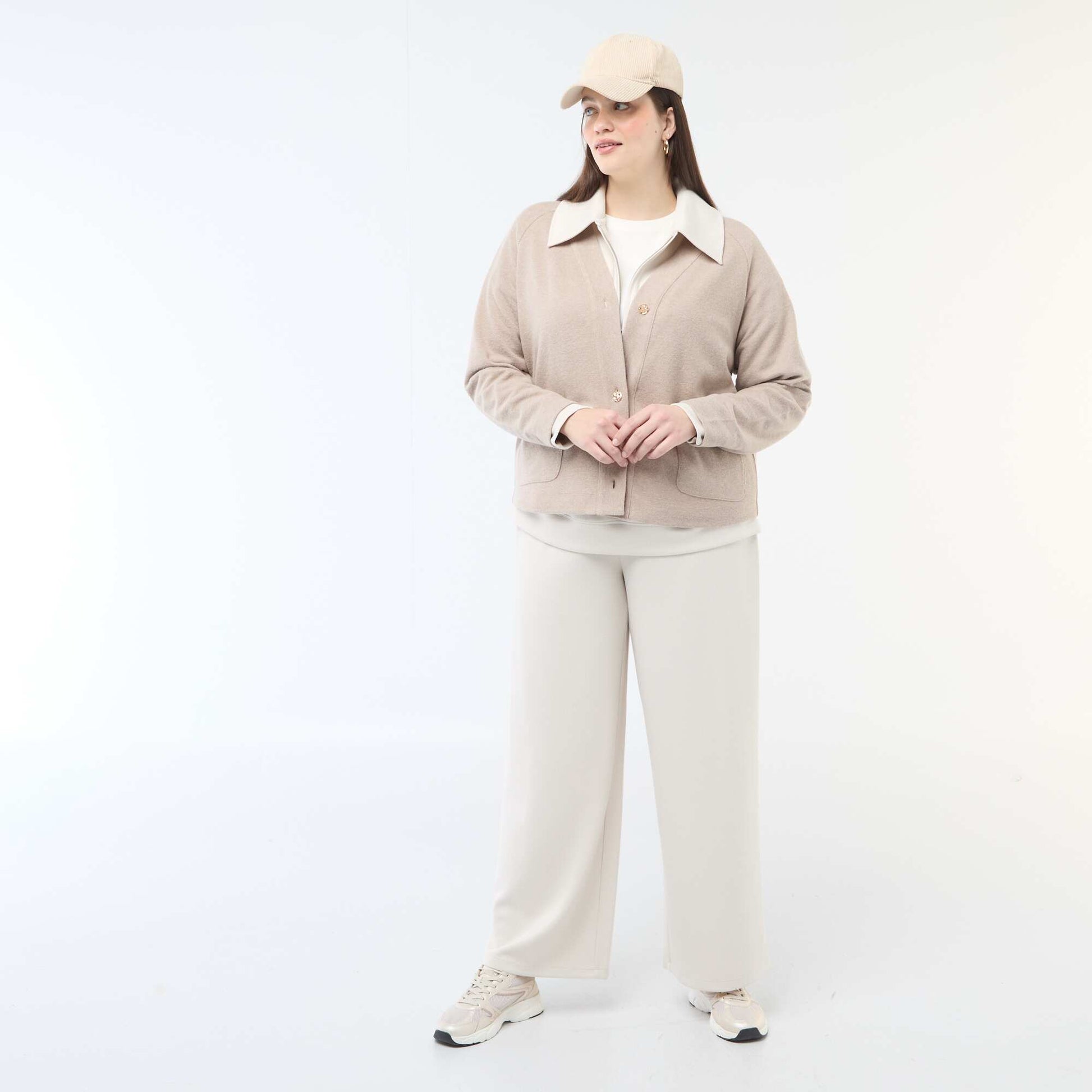 Gilet en maille doudou MARRON