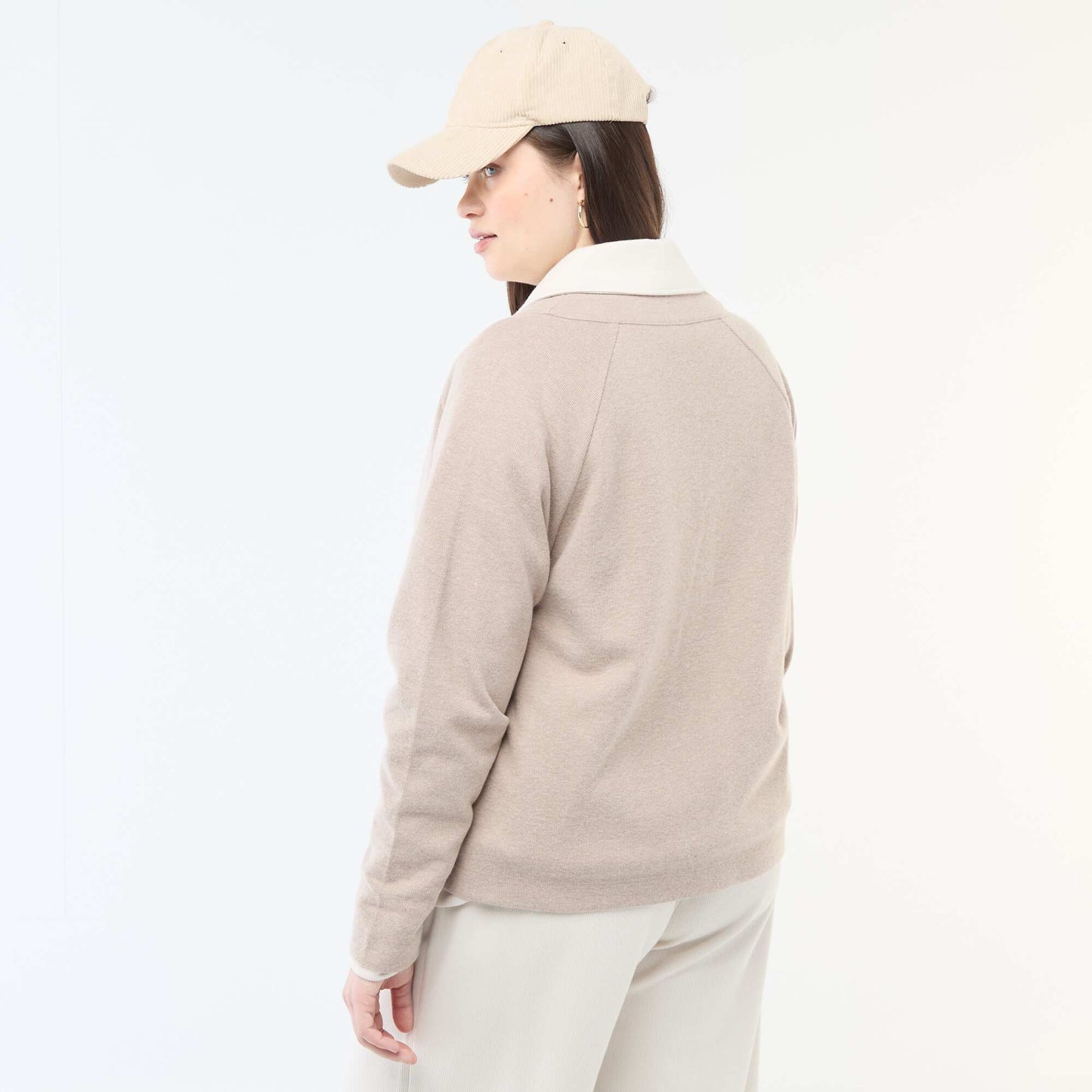Gilet en maille doudou MARRON