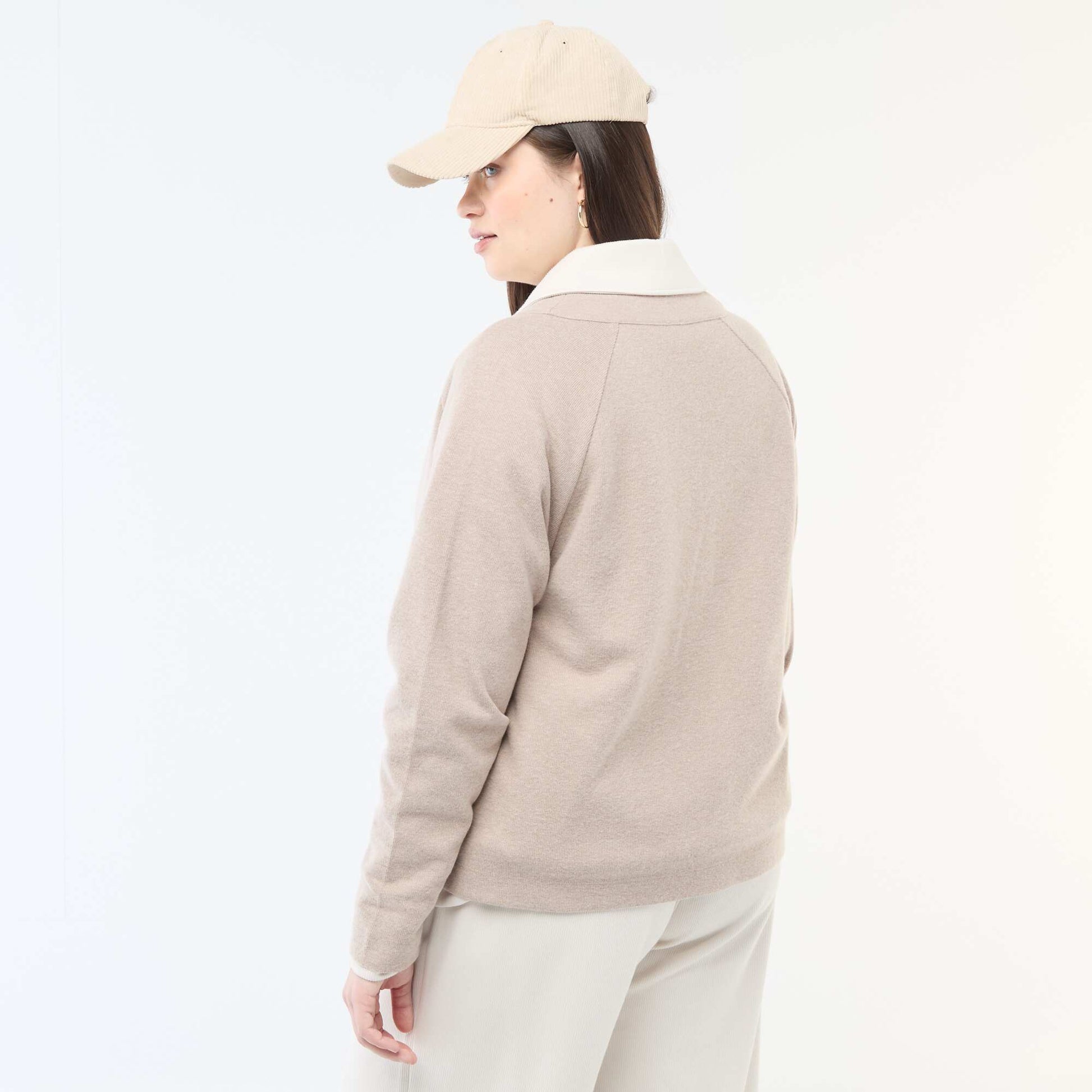 Gilet en maille doudou MARRON