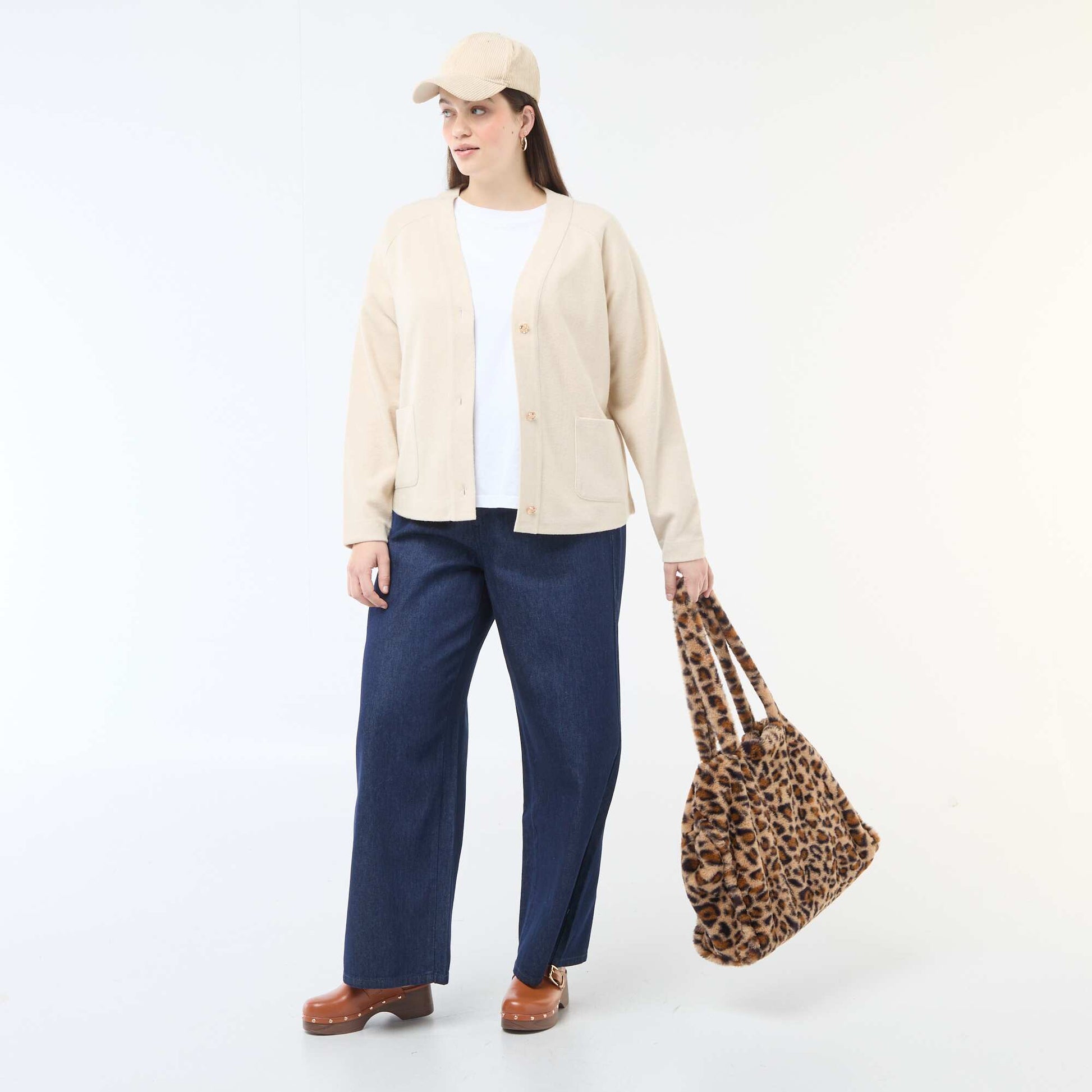 Gilet en maille doudou BEIGE