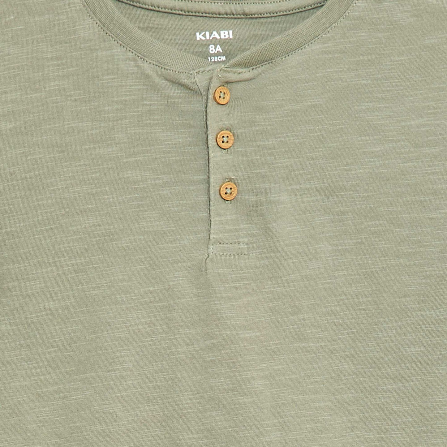 T-shirt à col tunisien VERT
