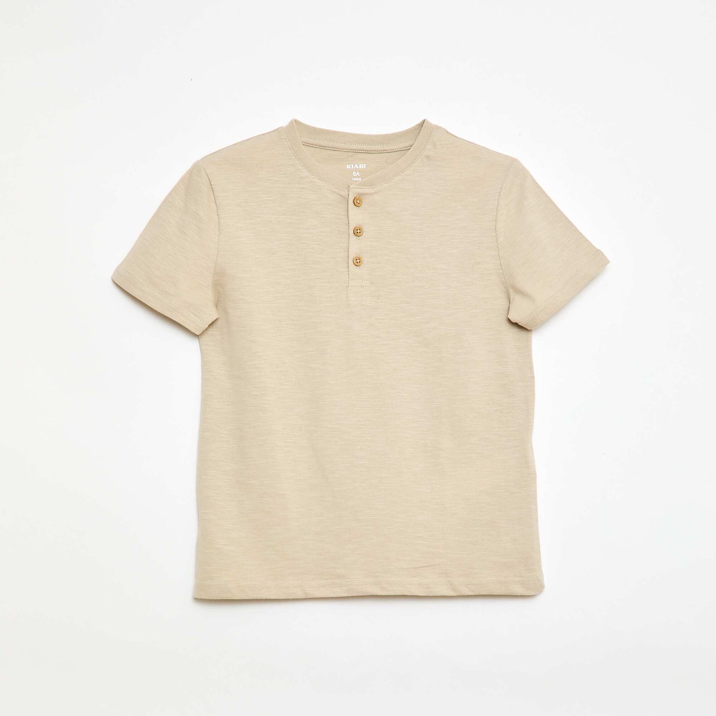 T-shirt à col tunisien BEIGE