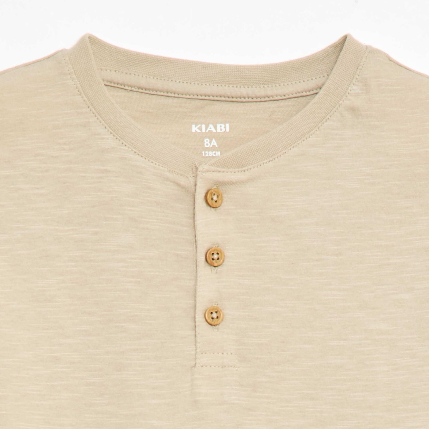 T-shirt à col tunisien BEIGE