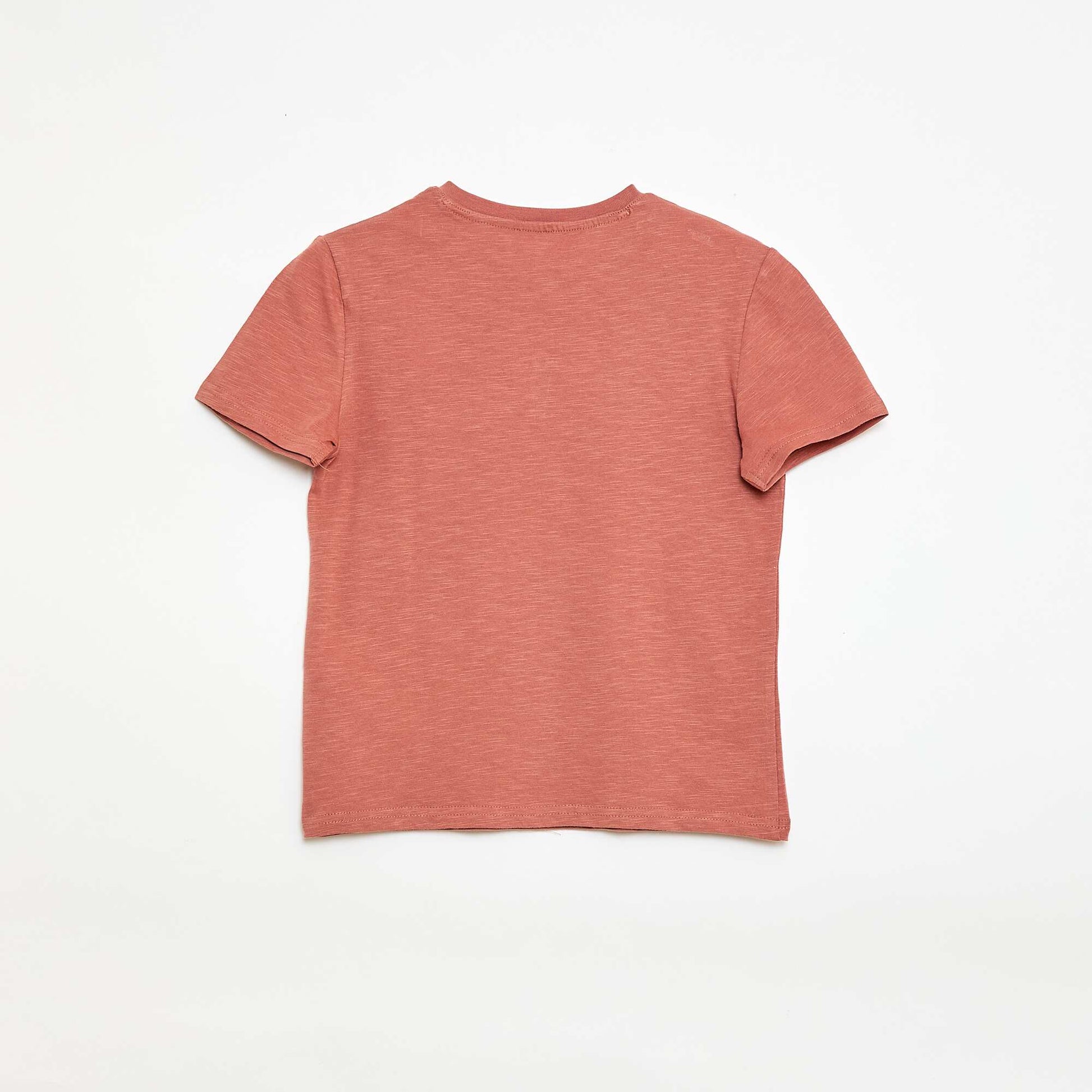 T-shirt à col tunisien MARRON