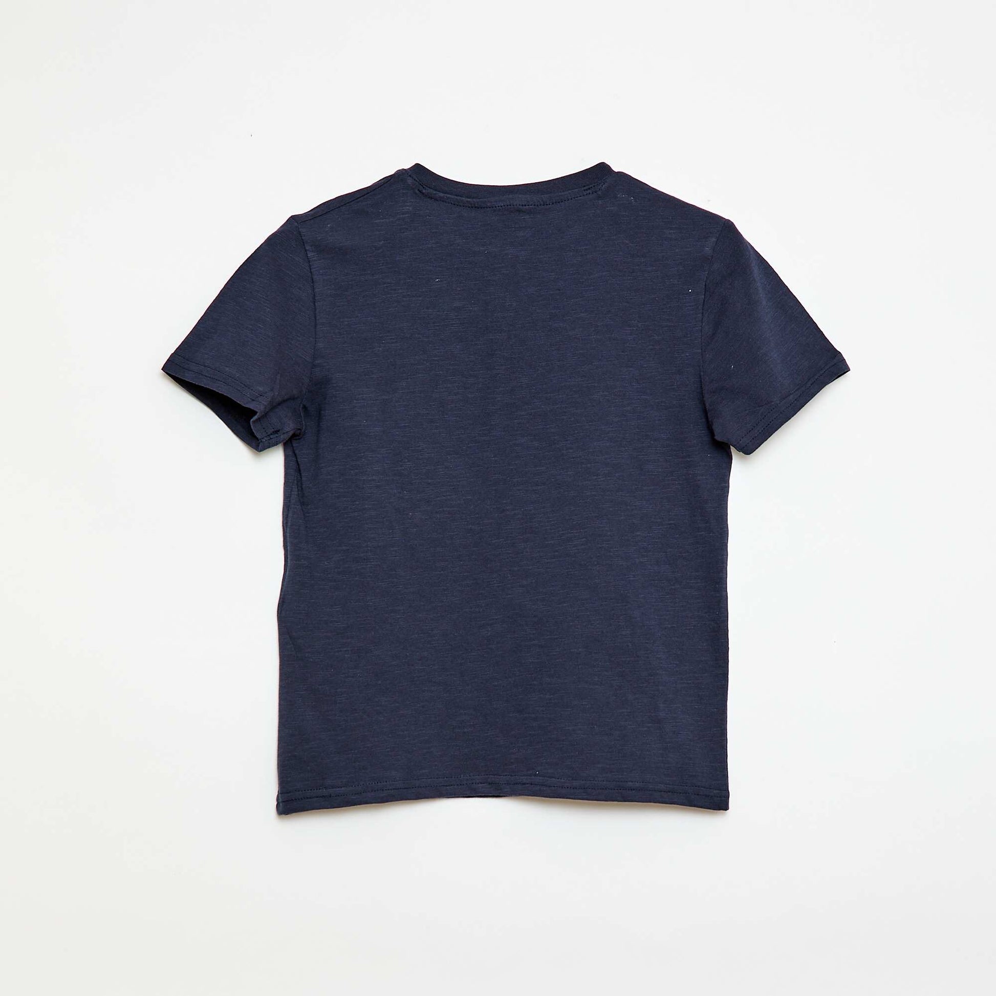 T-shirt à col tunisien BLEU