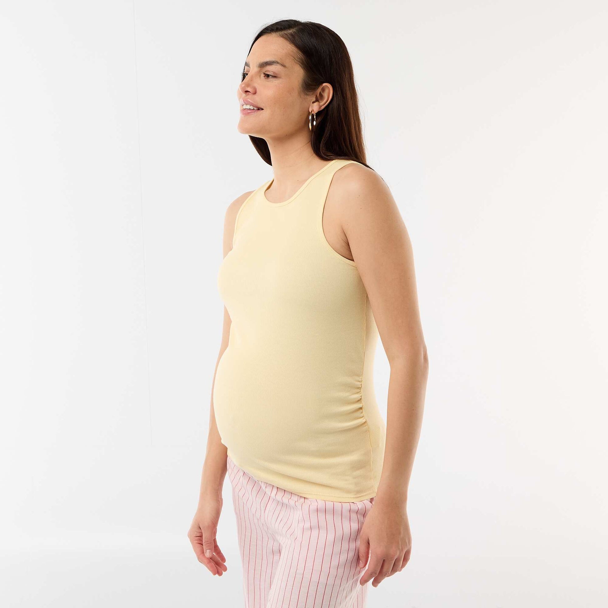 Débardeur de grossesse à emmanchures américaines JAUNE