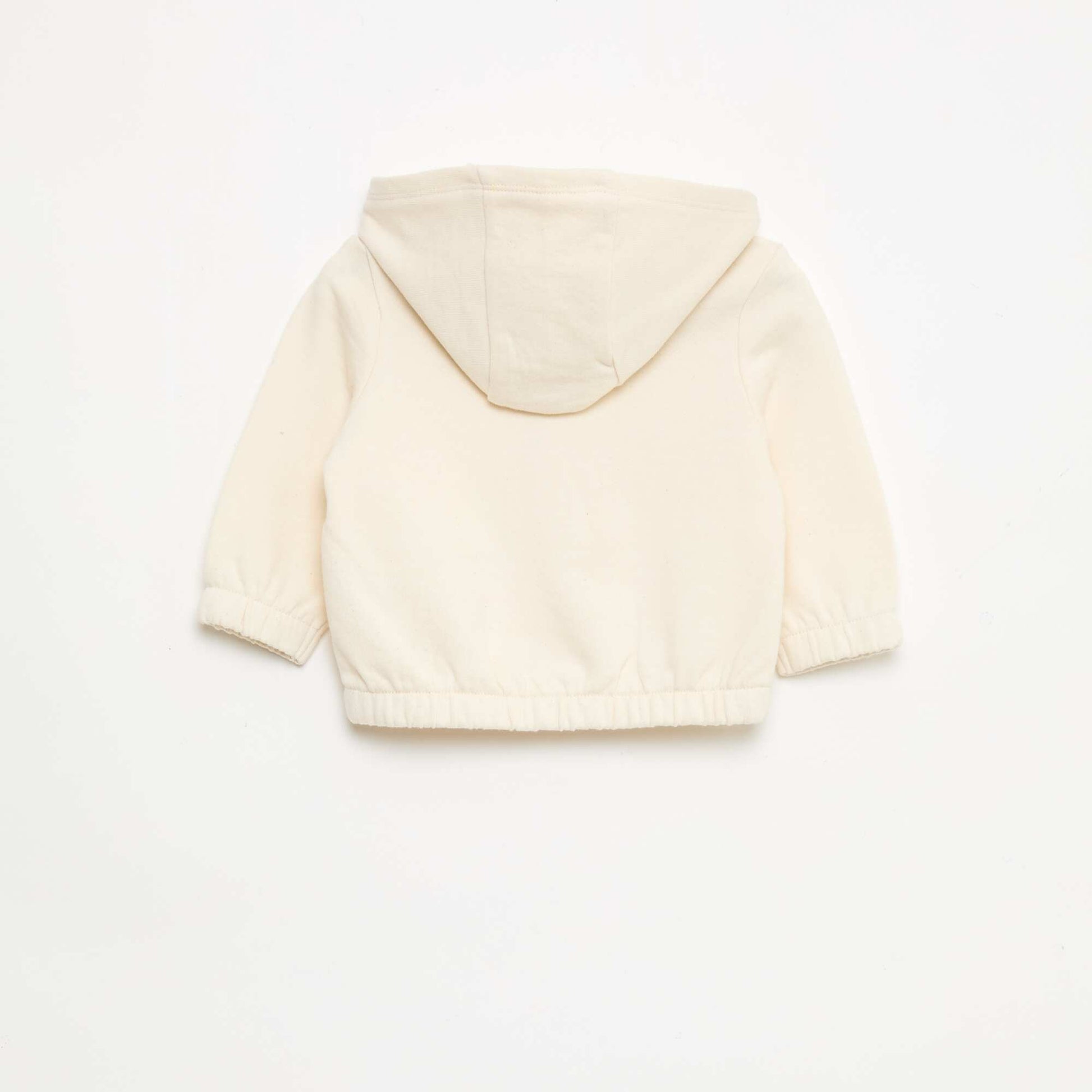Sweat zippé en french terry BLANC
