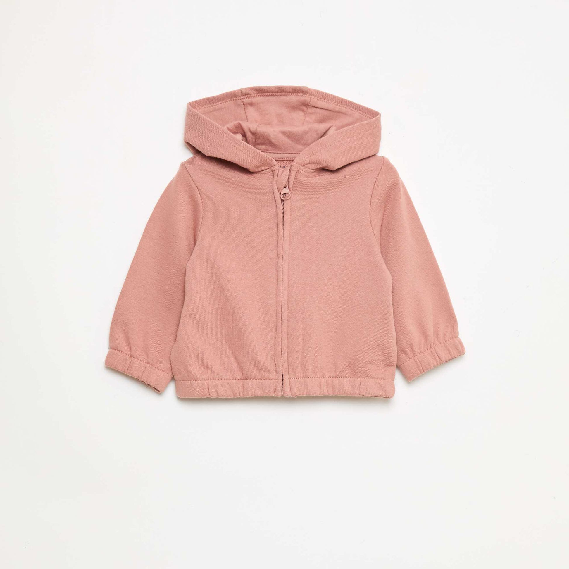 Sweat zippé en french terry ROSE