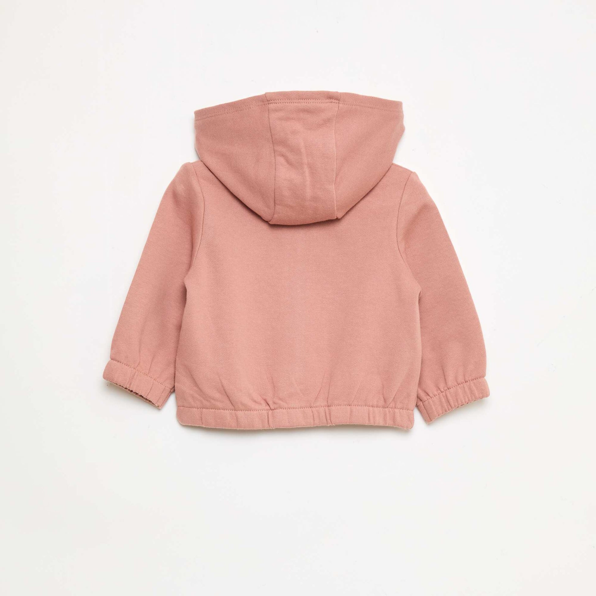 Sweat zippé en french terry ROSE
