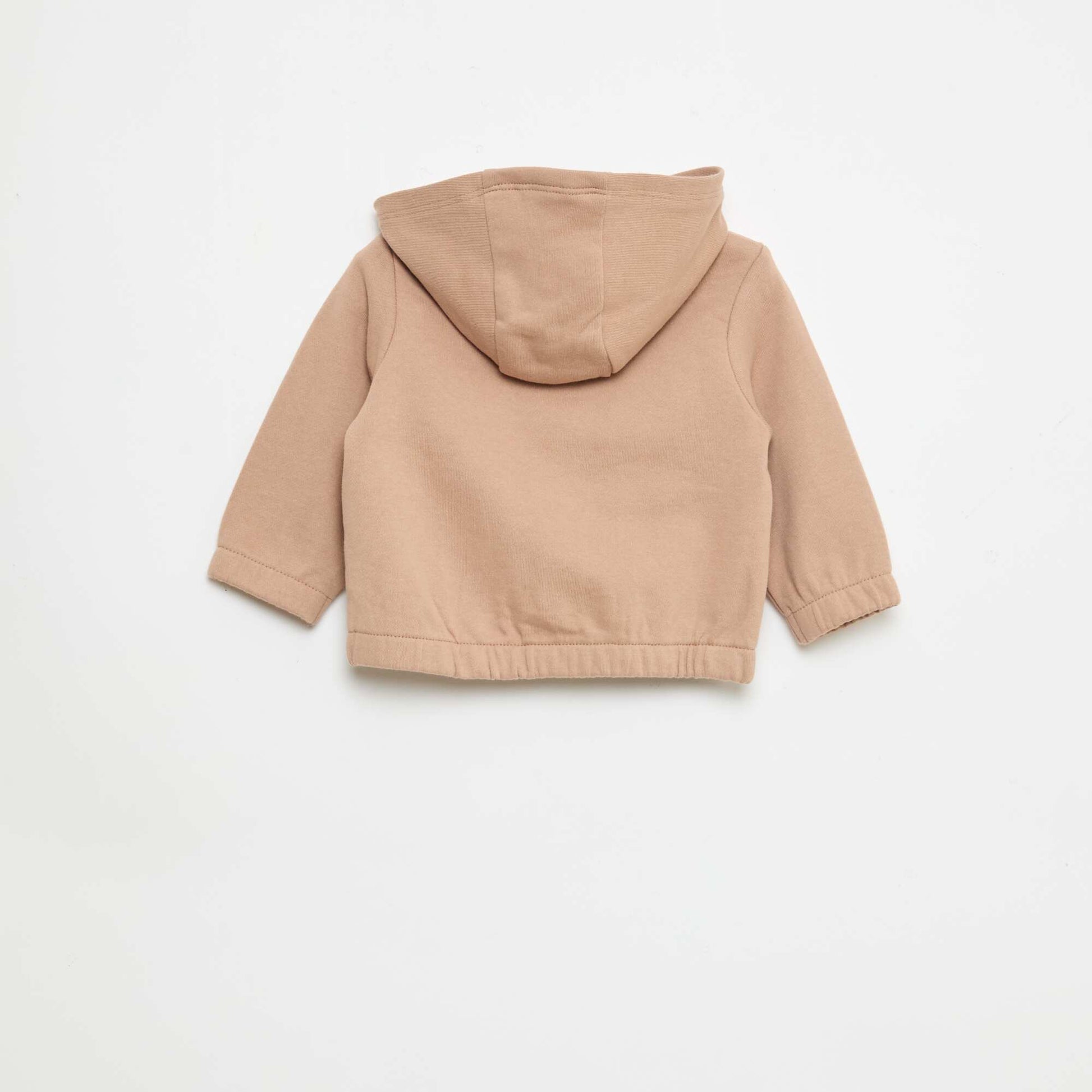 Sweat zippé en french terry BEIGE