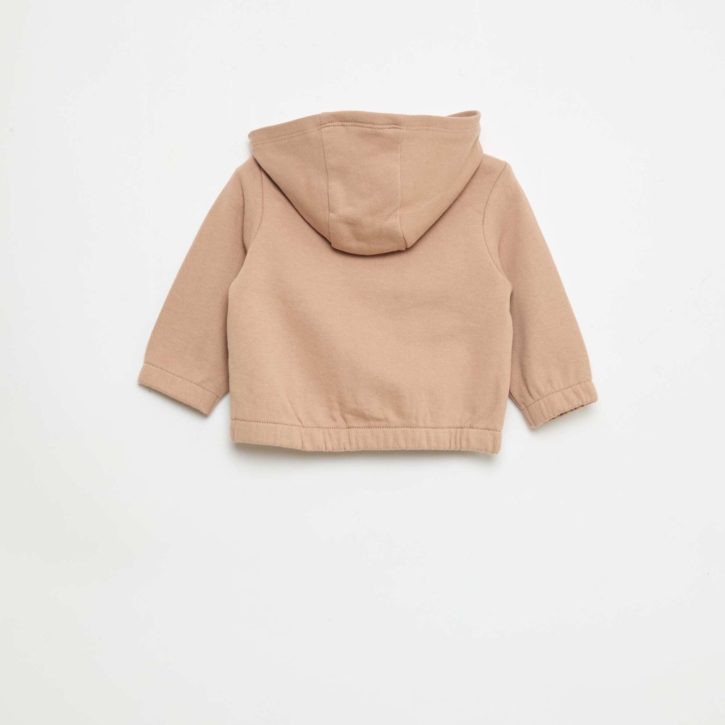 Sweat zippé en french terry BEIGE