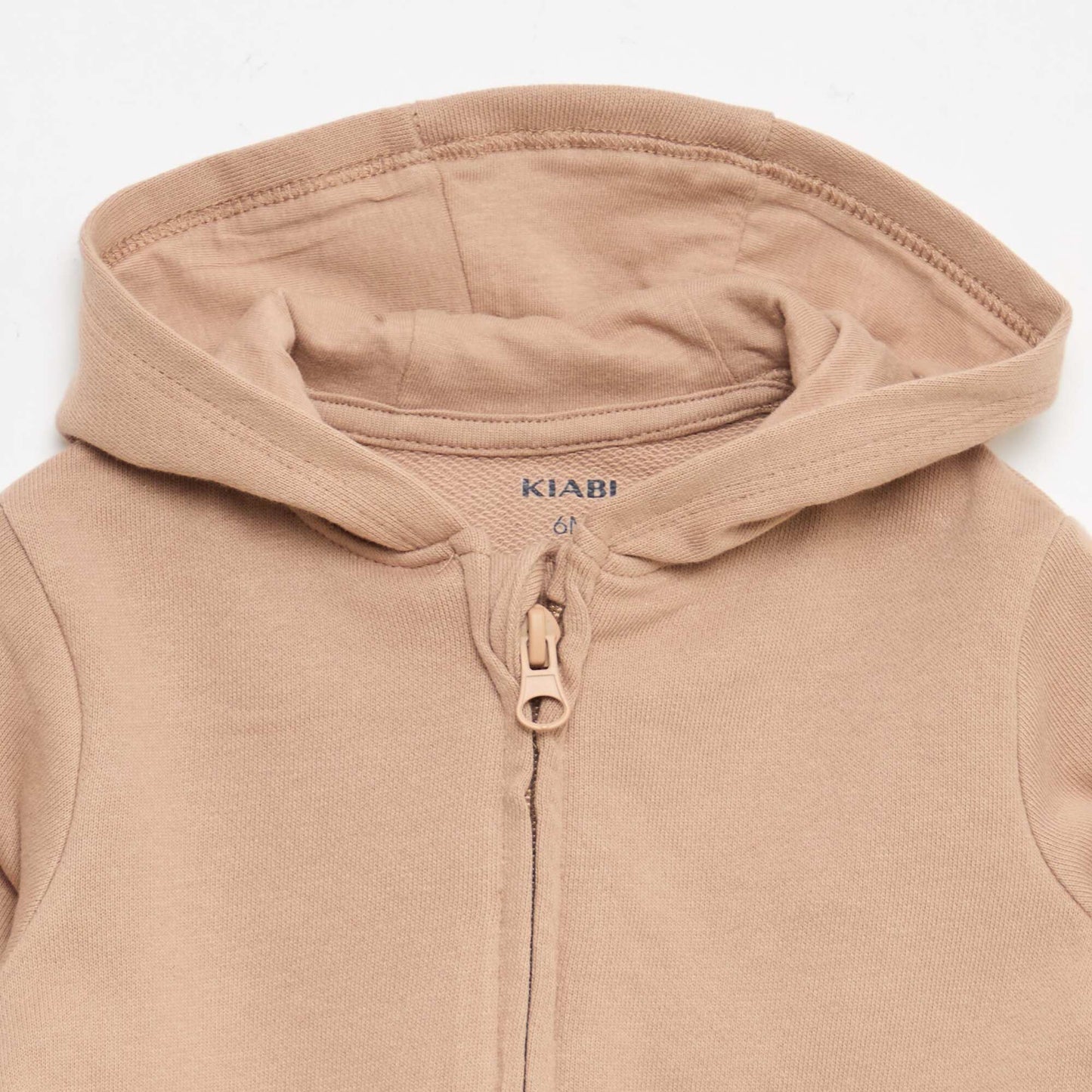 Sweat zippé en french terry BEIGE
