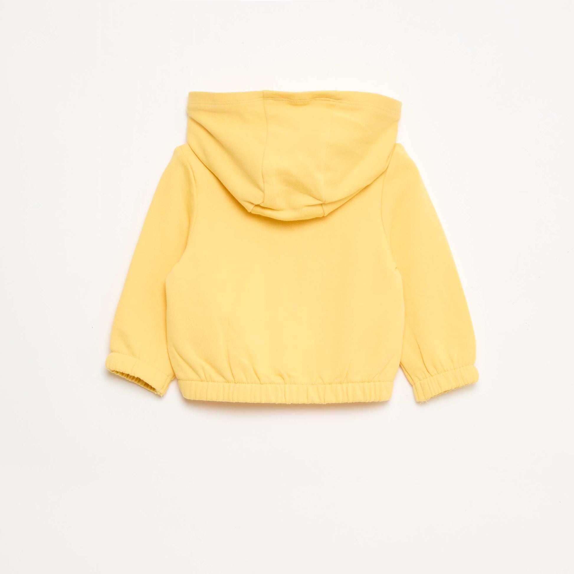 Sweat zippé en french terry JAUNE