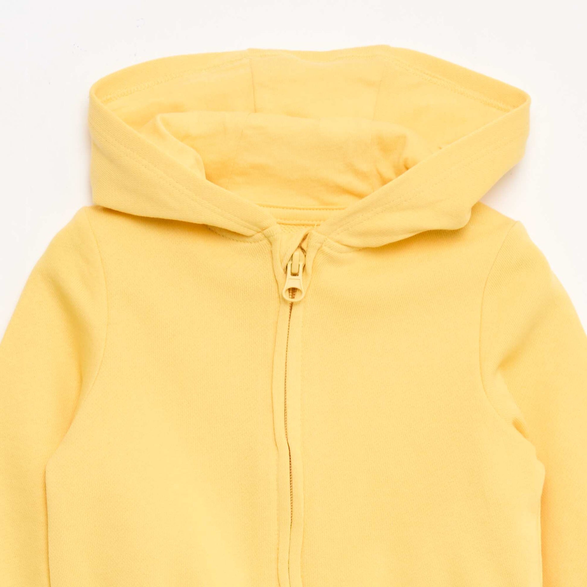 Sweat zippé en french terry JAUNE