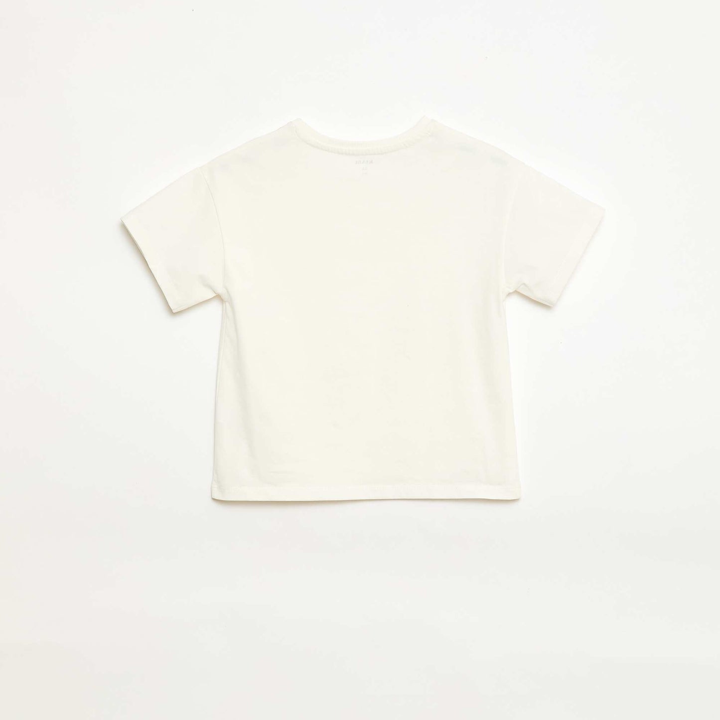 T-shirt avec fleurs en macramé BLANC