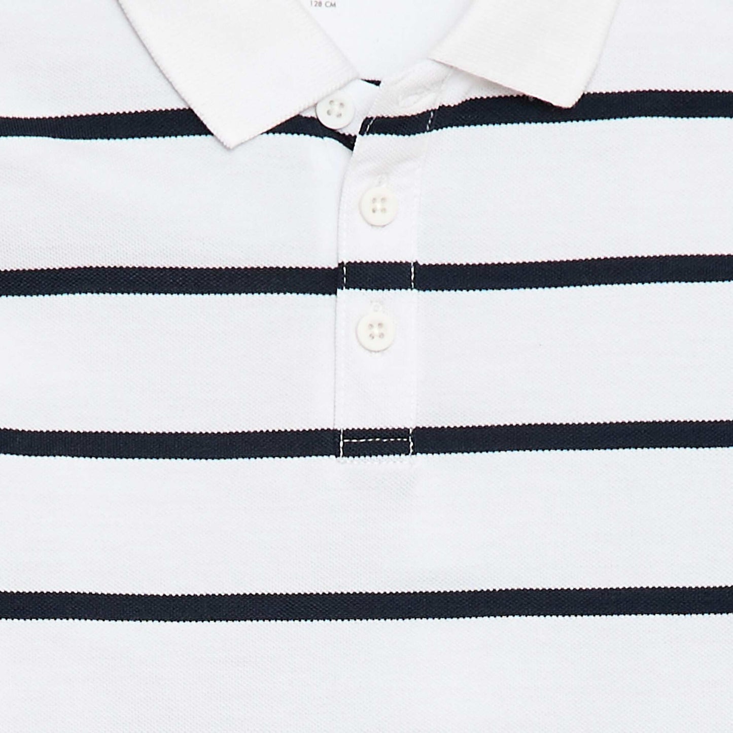 Polo à manches courtes en piqué de coton BLANC