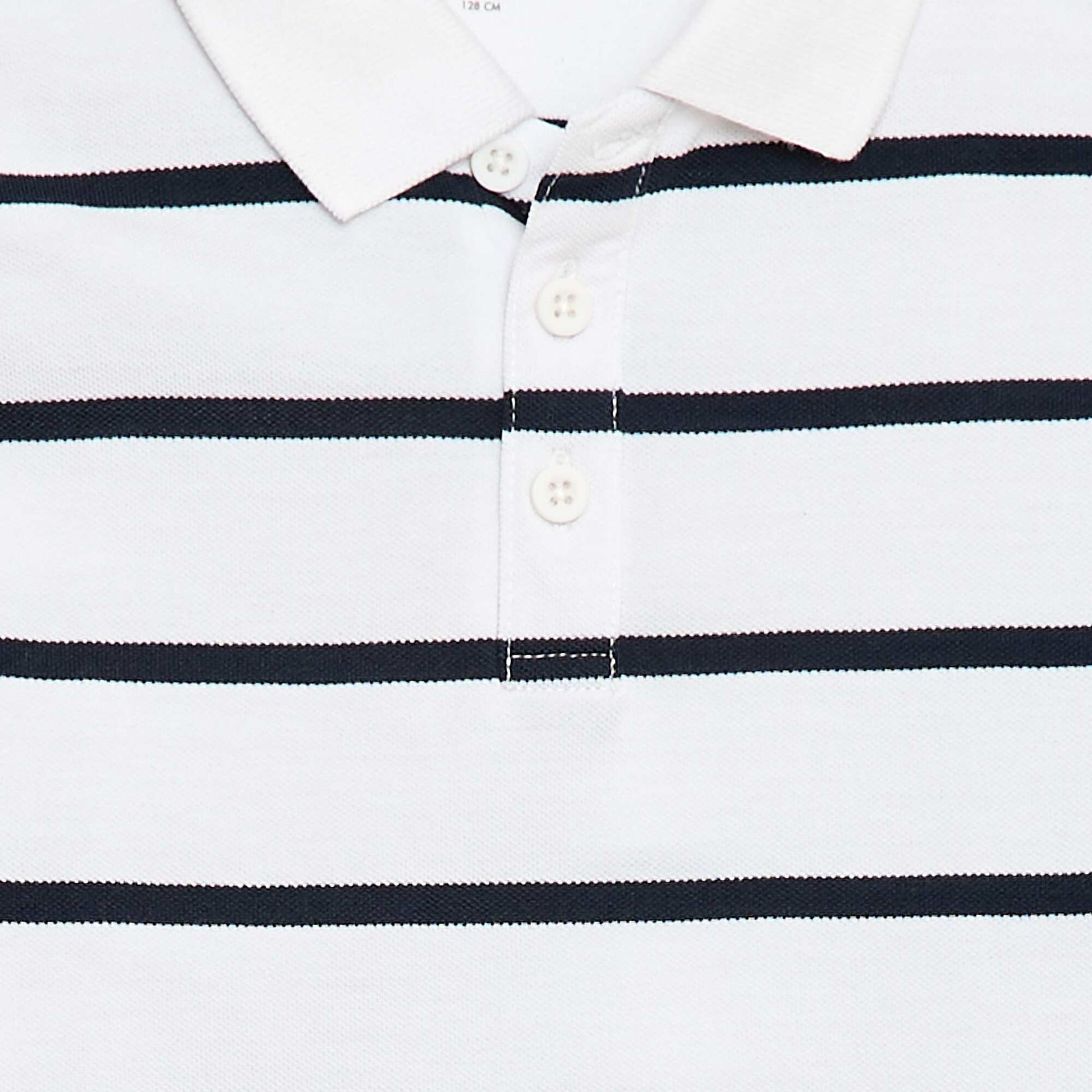 Polo à manches courtes en piqué de coton BLANC