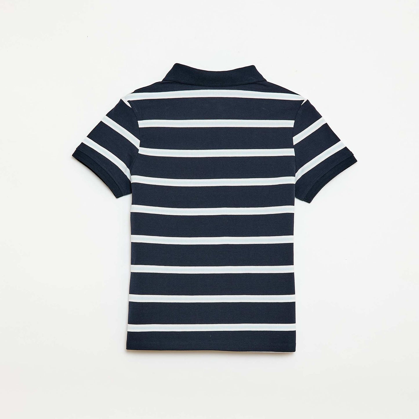 Polo à manches courtes en piqué de coton BLEU